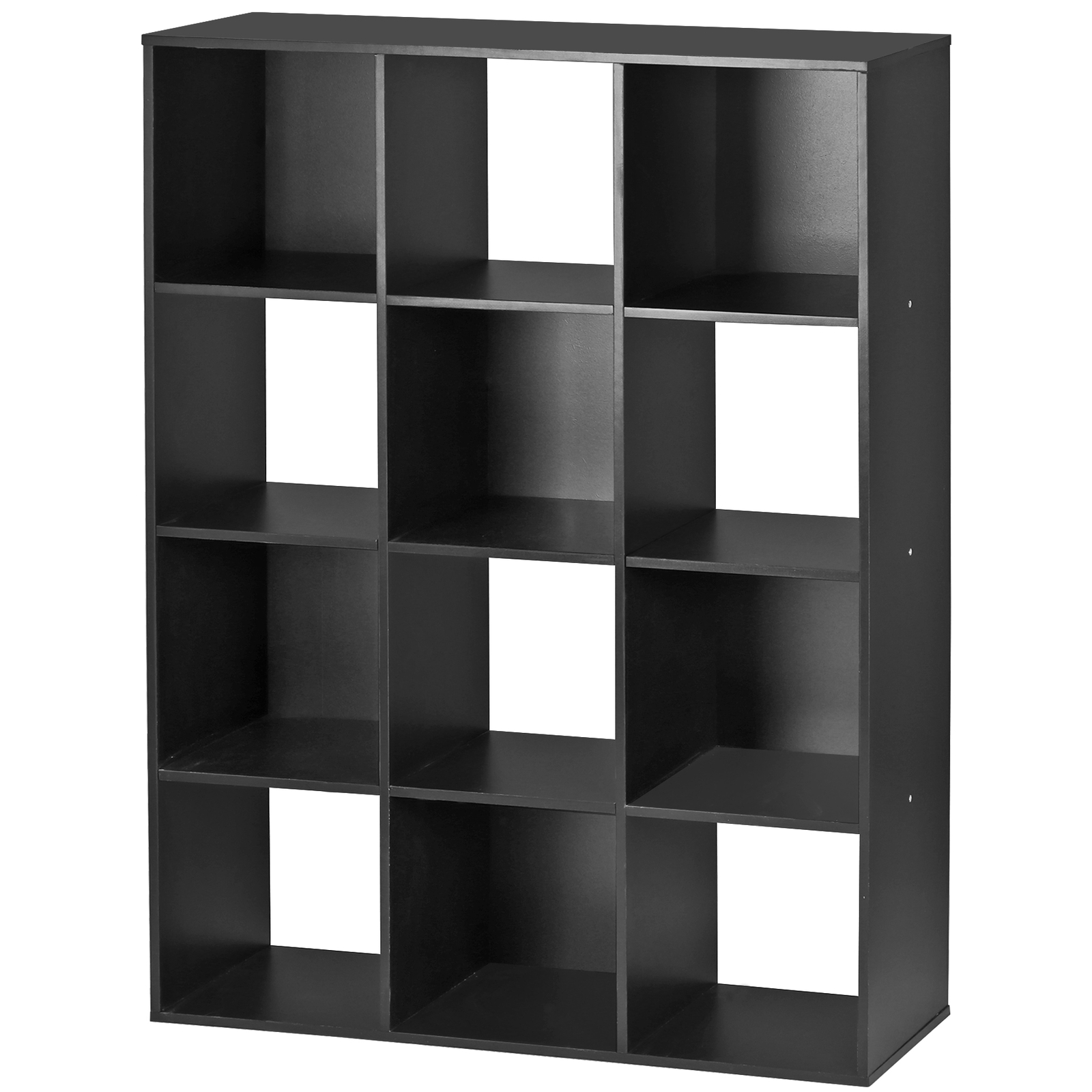 12 Cube Storage Organizer Wooden Bookcase Display Storage Unit Home Office Black