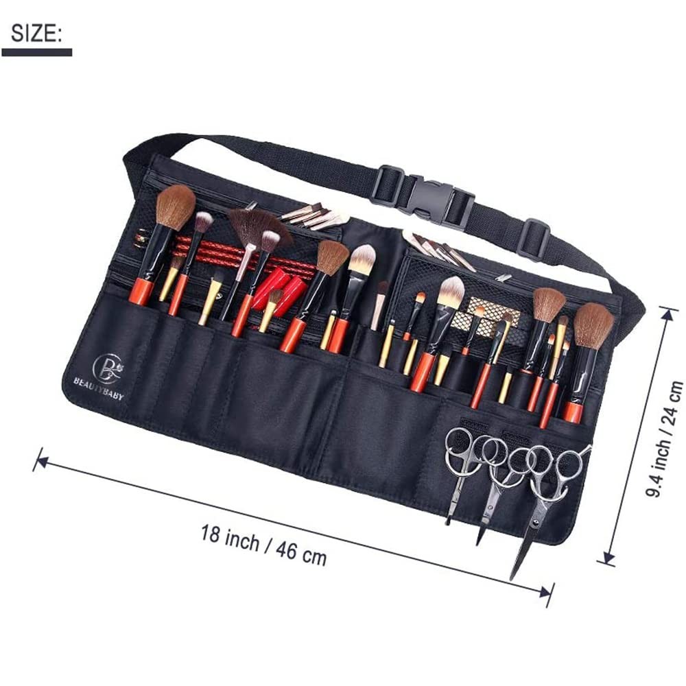 Beautybaby Artist Professional Makeup Brush Waist 1 Count (Pack of 1), Black