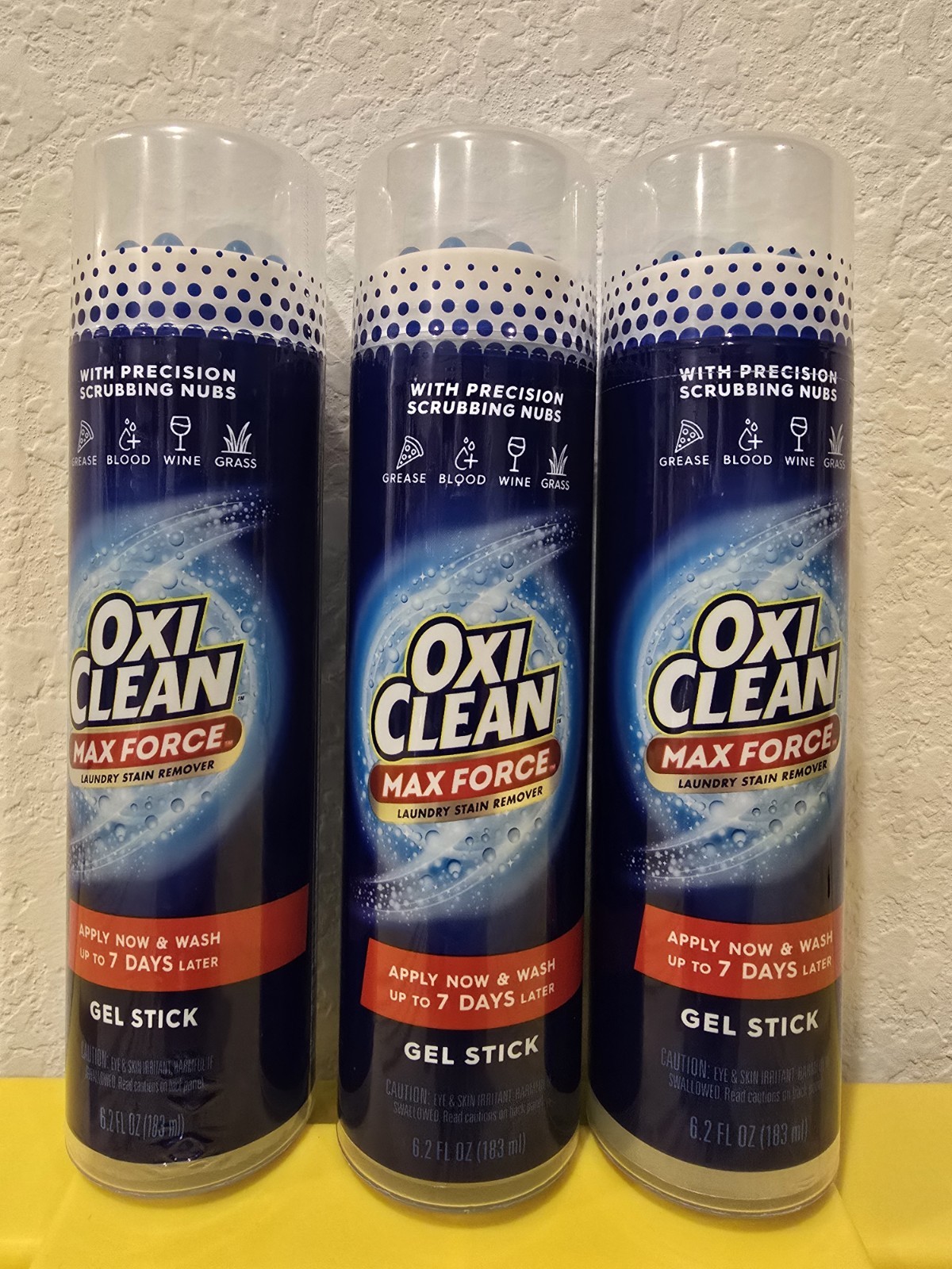 3 CANS Oxi Clean Max Force Gel Stain Remover Oxi Stick 6.2 Oz