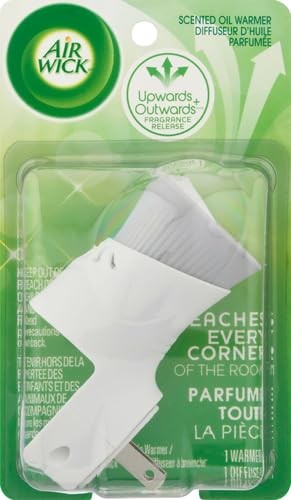 Air Wick Scented Oil Warmer, White, 360° Fragrance Diffusion, 5 Settings
