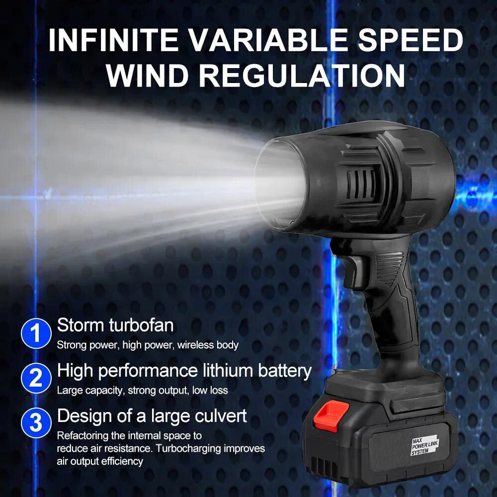 Turbo Jet Blower Cordless Super Power Mini Air Duster For Car Drying Cleaning US