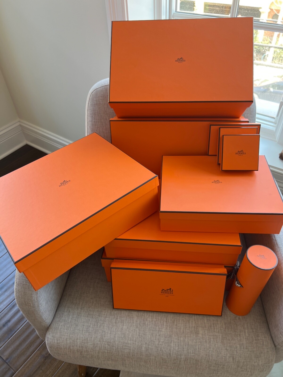 Hermes Box Boxes Various Sizes for Birkin Kelly Bag Purse Shoes Scarf Authentic