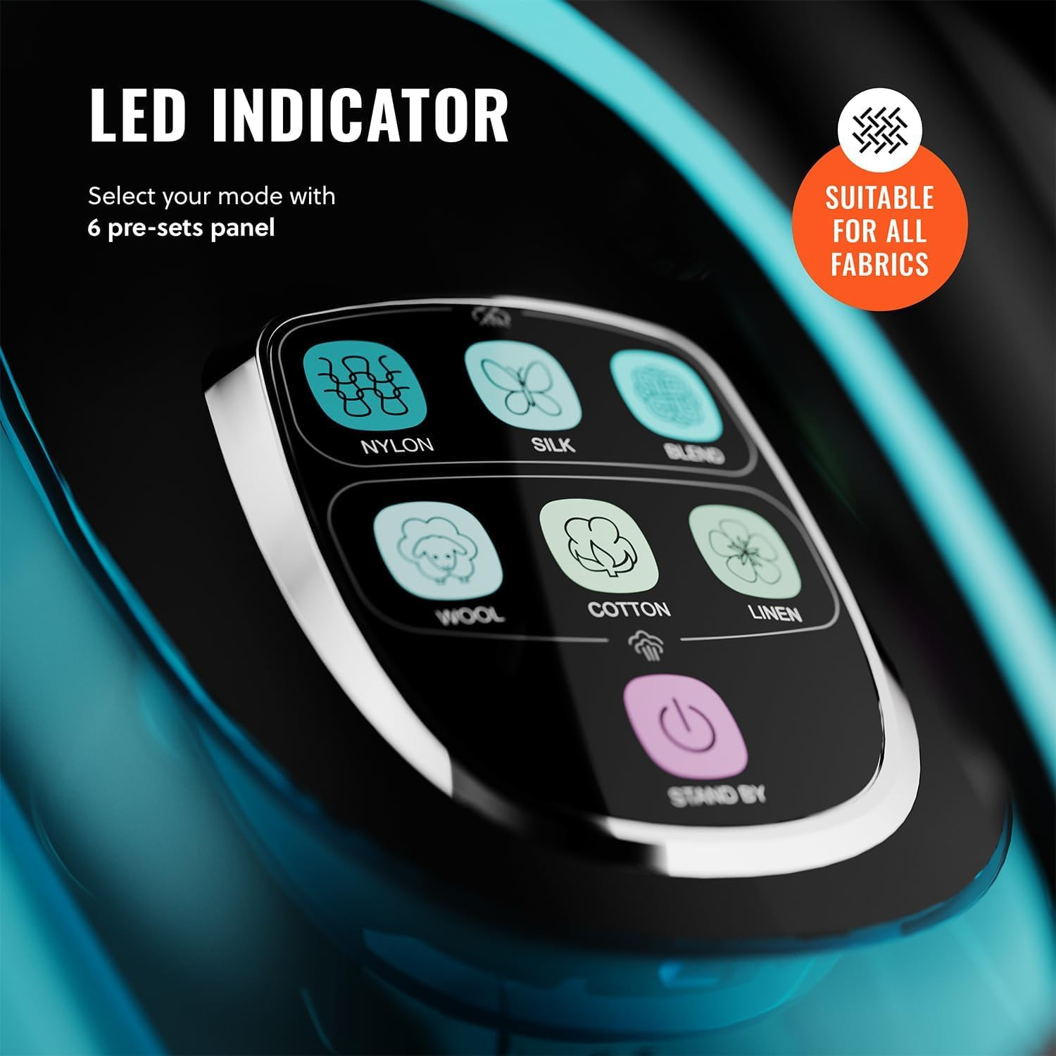 Pursteam Steamtech Steam Iron with LED Display, Ceramic Soleplate, 1750W | 1750W
