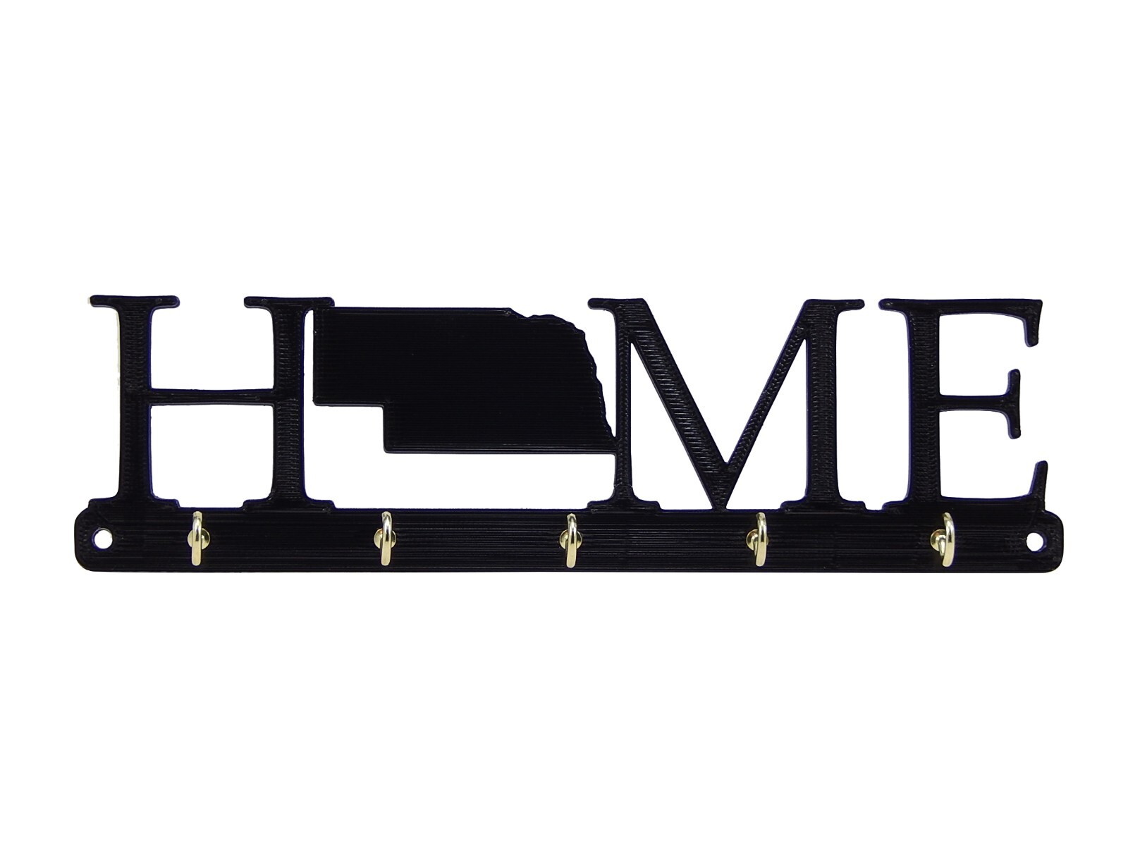 Nebraska Home State Shape Key Holder Hanger Rack Housewarming Gift Wall Decor