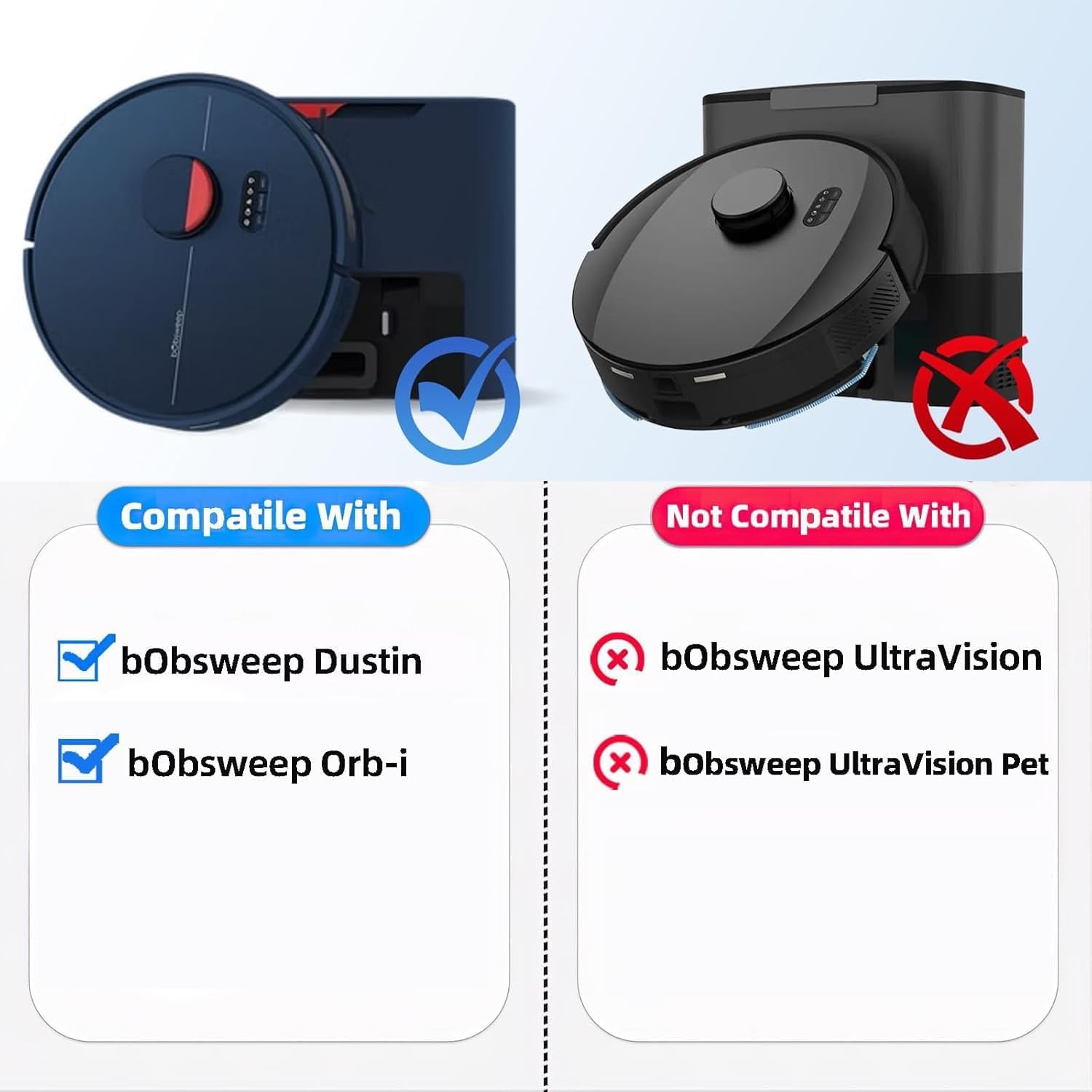 Disposable Dust Bag Compatible with bObsweep Dustin Self Emptying Robot Vacuum