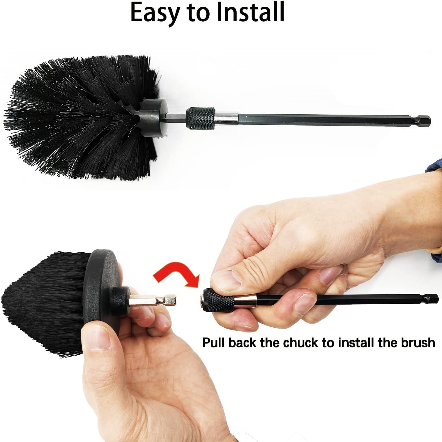 8PCS Drill Brush Attachment Set Power Scrubber Kit for Tile Tub Bathroom Floor