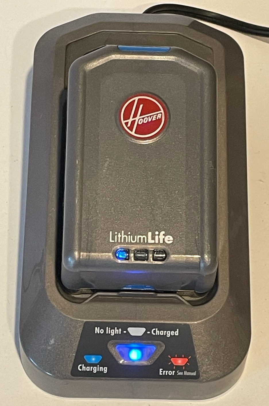 Hoover Charging Dock BH03200 With 20v Lithium Life Battery BH03120 Tested