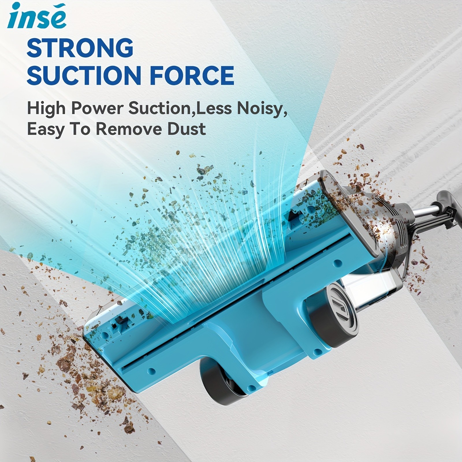 INSE R6 Vacuum Cleaners For Home, 30KPa Powerful Suction, 600W Motor Stick,