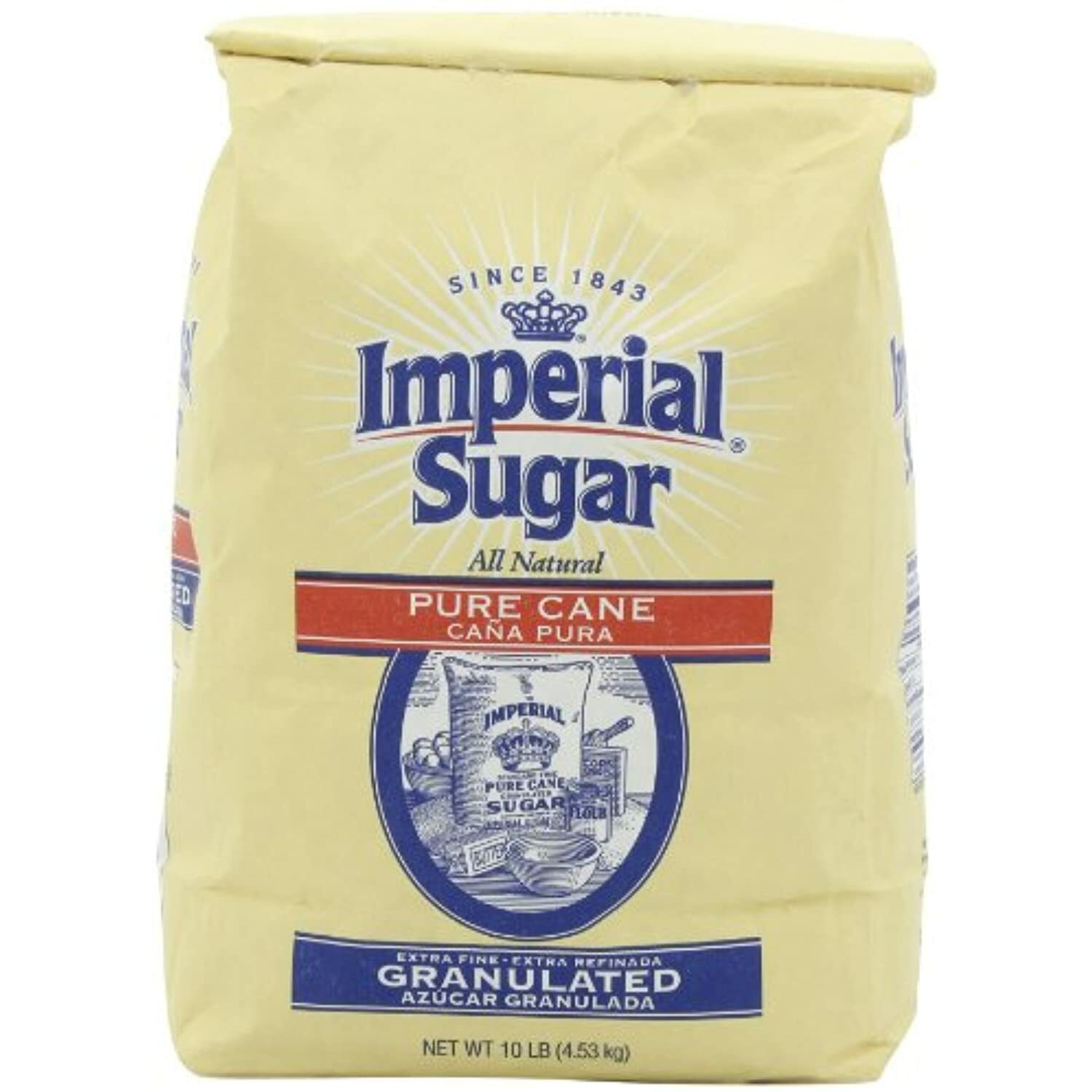 Imperial Extra Fine Sugar/10 lbs, Granulated, 160 oz