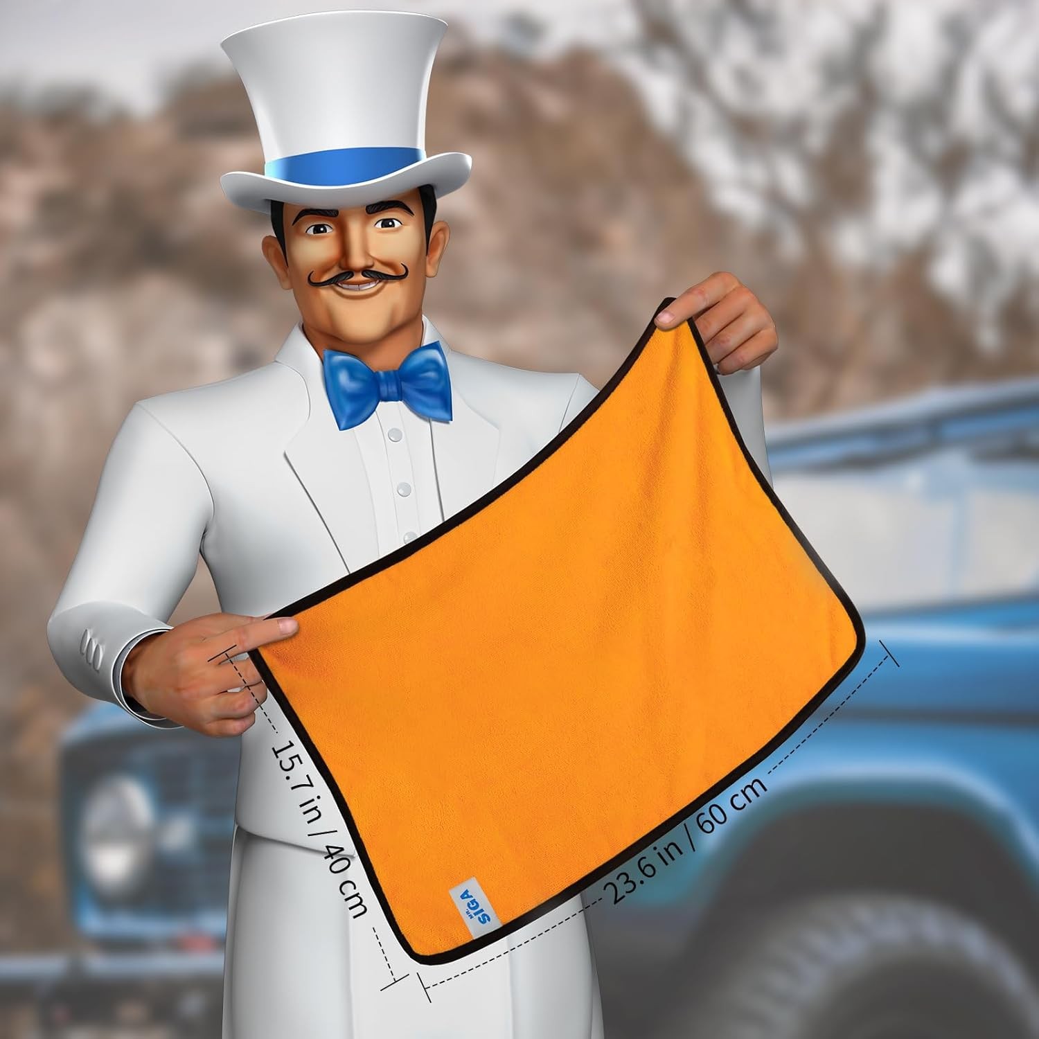 MR.SIGA Professional Premium Microfiber Towels for Household Cleaning, Dual-Side