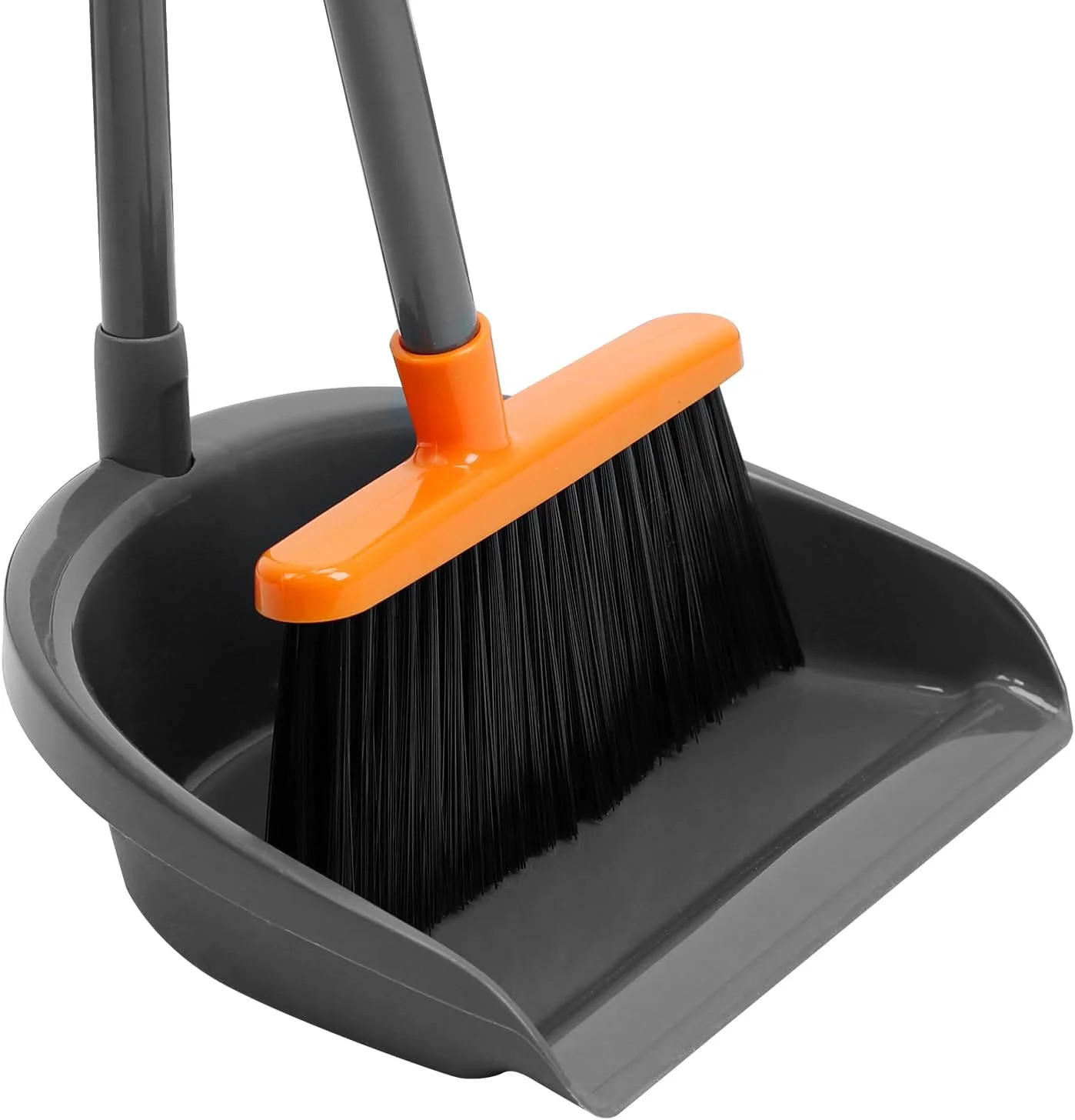 Long Handle Broom with Dustpan Combo Set for Office Home Kitchen Lobby Floor Cle