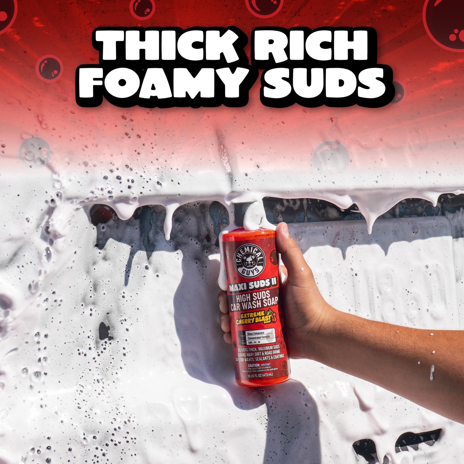 Maxi Suds II Foaming Car Wash Soap – High Foam Car Wash Soap, Cherry Scent Sh…