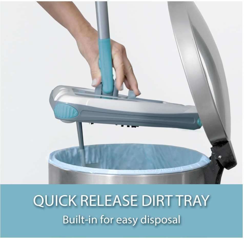 Zippi Sweeper Max- Powerful and Lightweight Sweeper, Perfect for Carpet Hardwood
