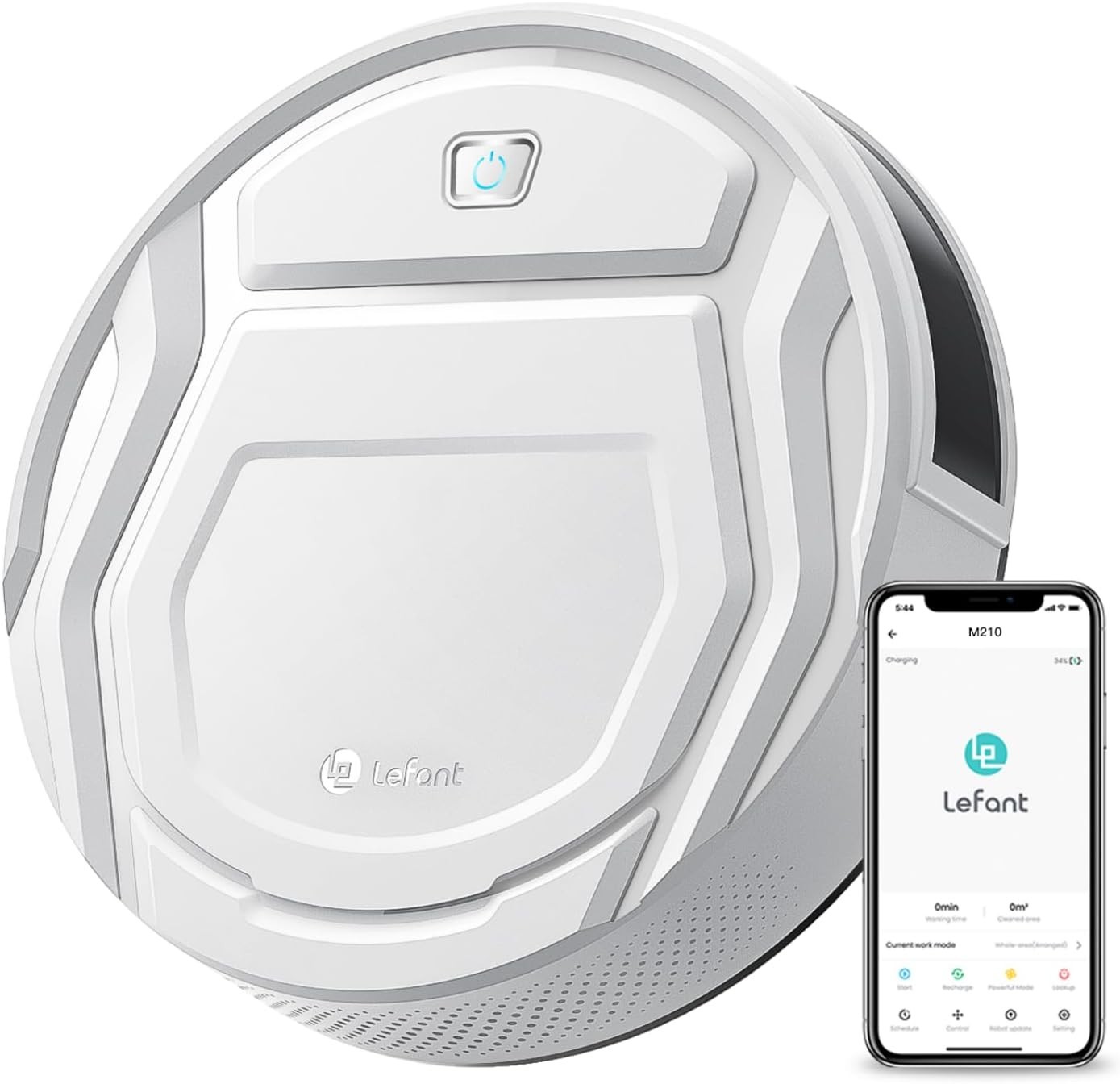 Robot Vacuum Cleaner, Strong Suction, 120 Mins Runtime, Slim, Low Noise, Auto…