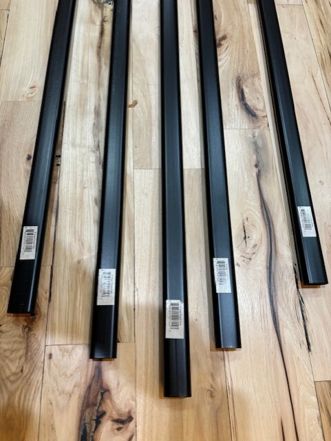 5 pieces – Oval Closet Wardrobe Rod Poles – Dark Bronze 6’ea – 72″ cut to length