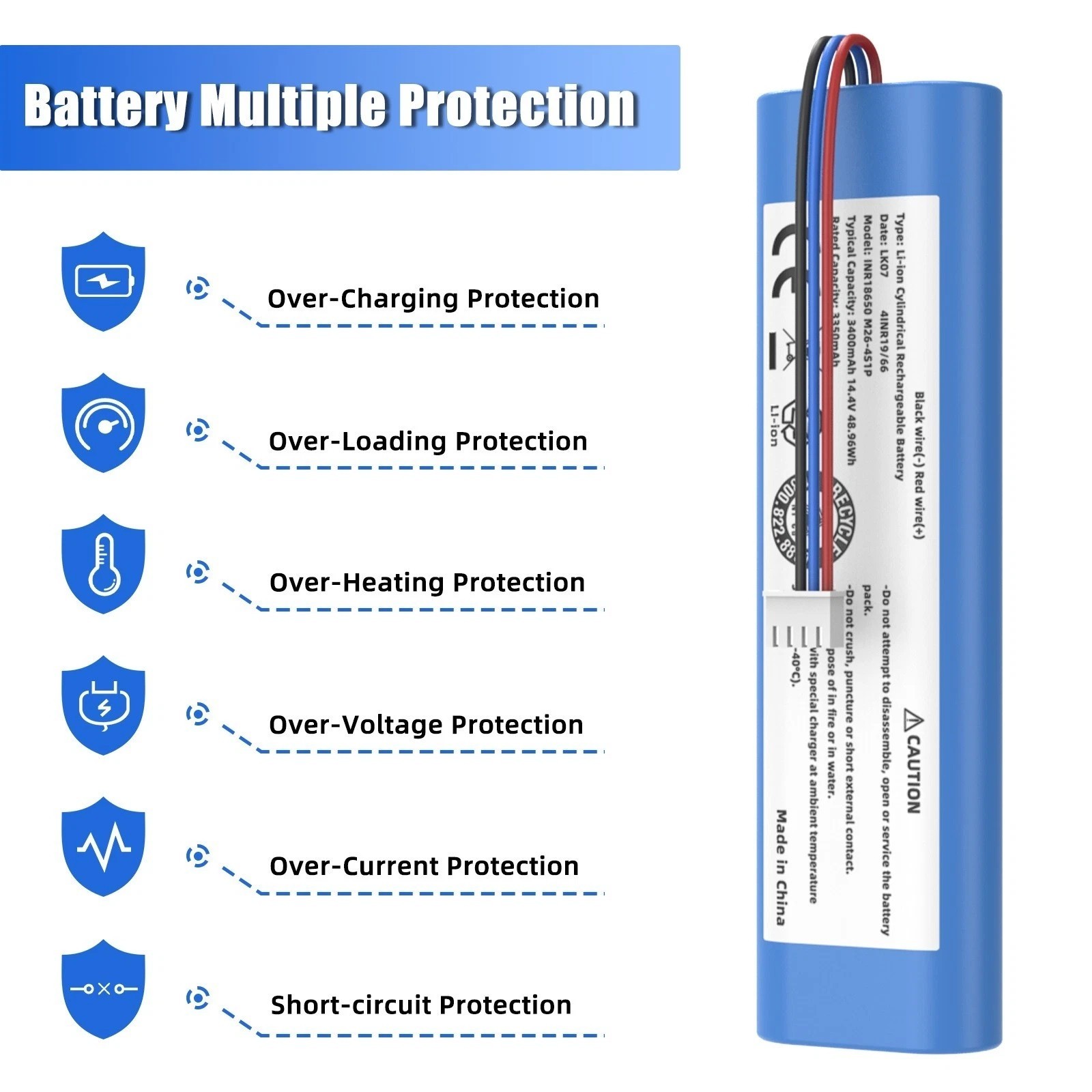 ✅3400mAh Battery for Ecovacs Deebot N8 N8+ N8 PRO+, Deebot Ozmo 900 905 920 930