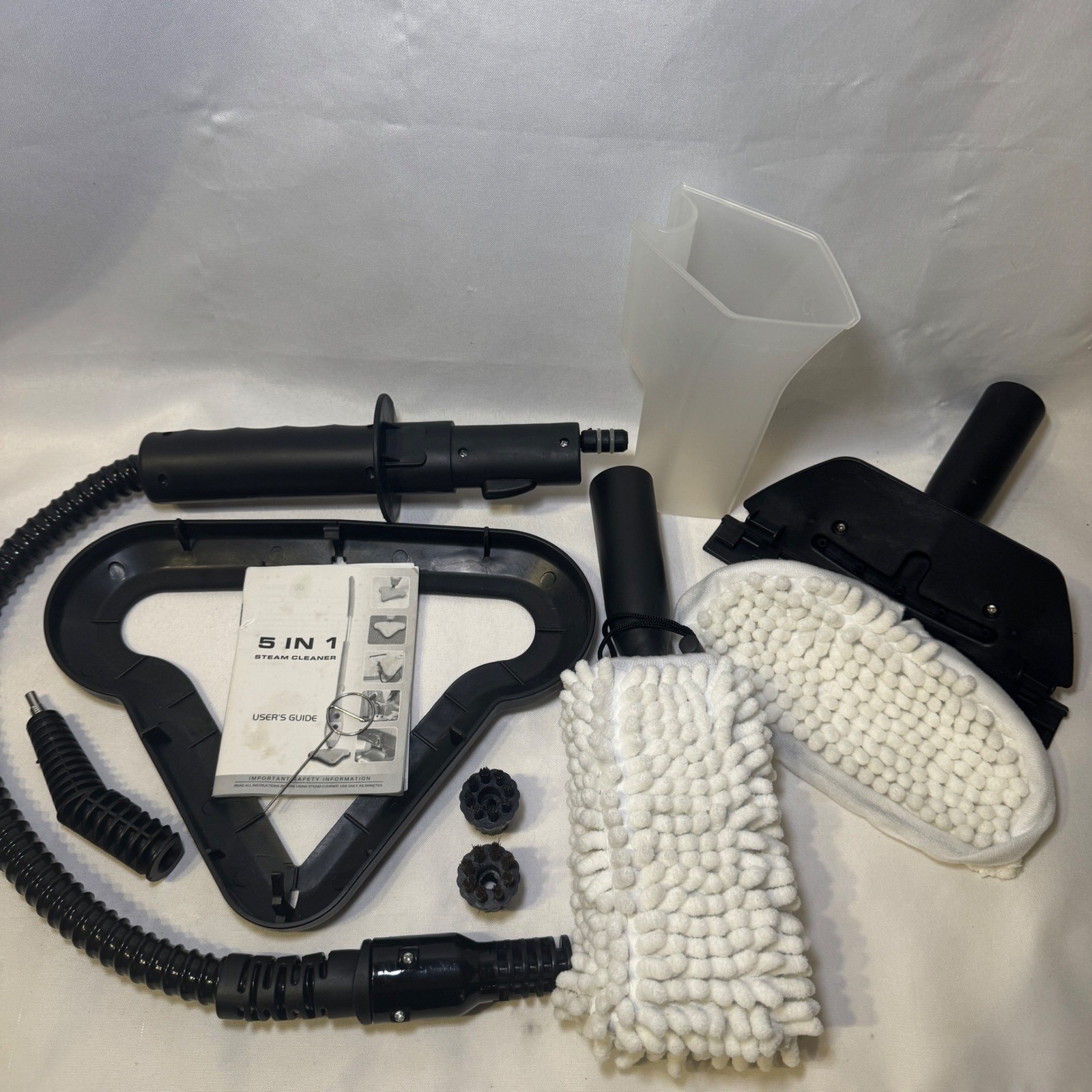 5 in 1 Steam Cleaner Attachment Set Floor Garment Grout Cleaning Tools Black