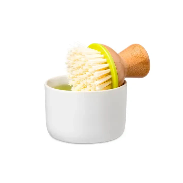 Bubble Up Soap Dispenser & Dish Brush 1 CT By Full Circle Home White