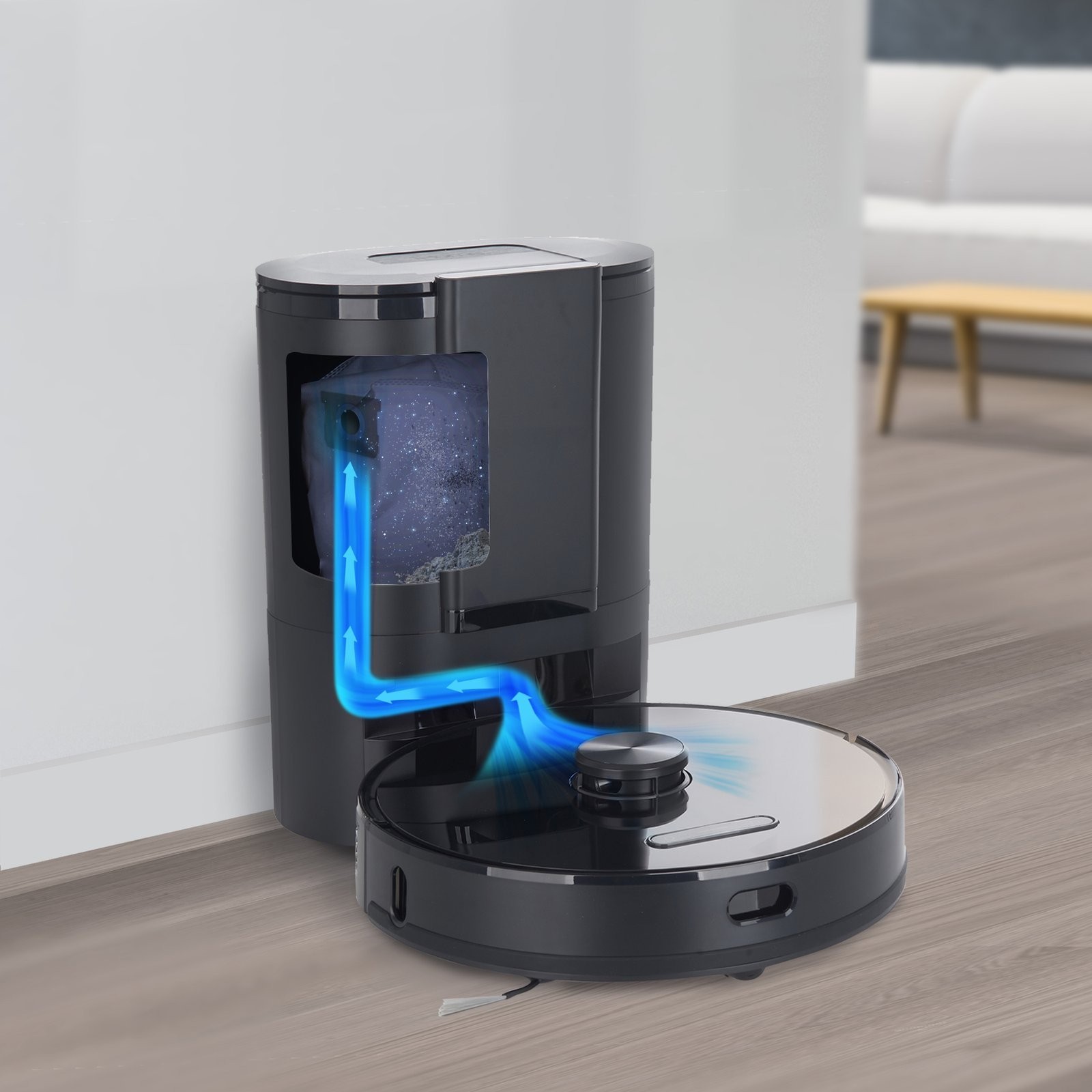 iHome AutoVac Nova Self Empty Robot And Mop, App Control