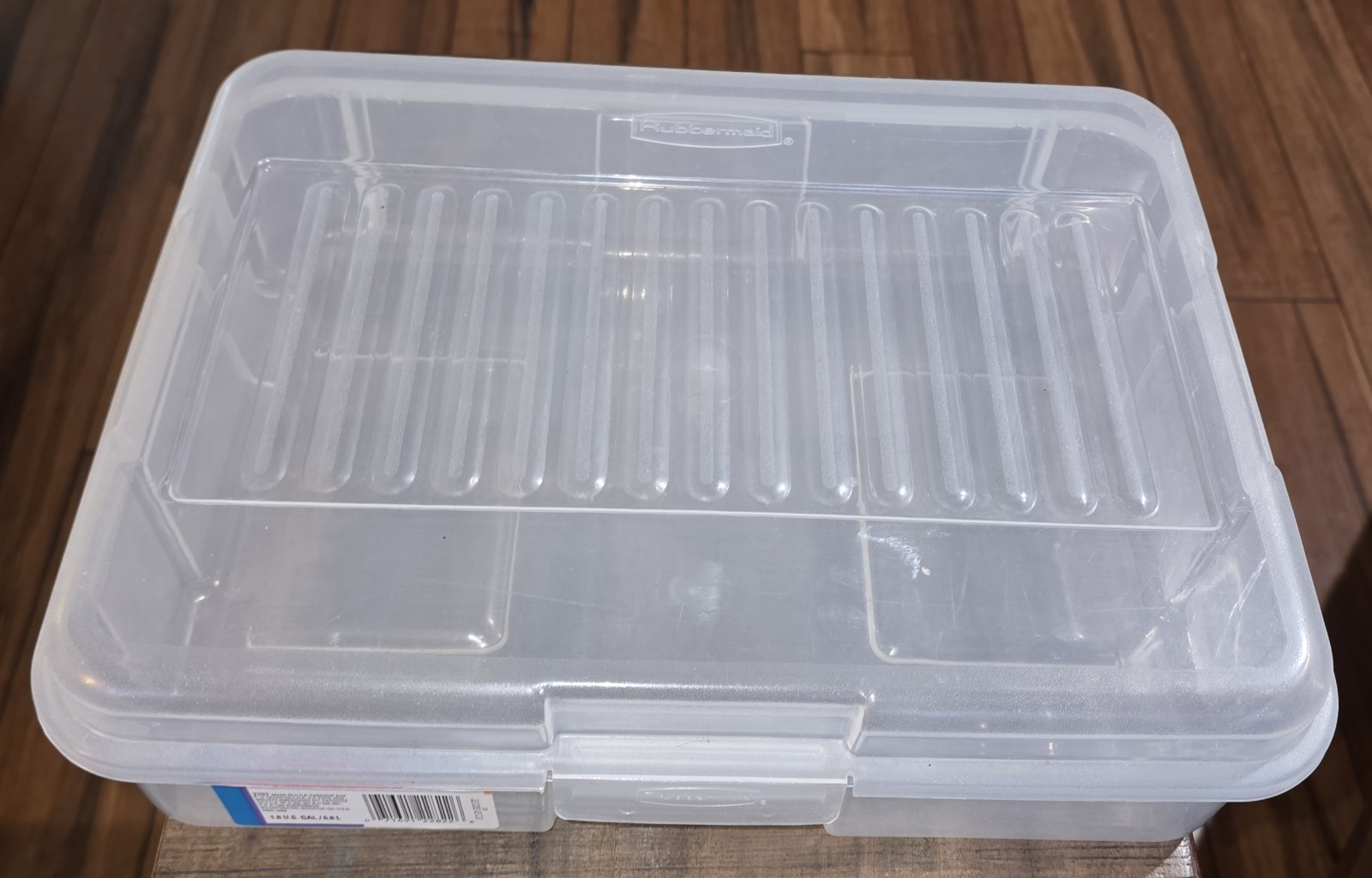Vintage Rubbermaid Clear Plastic Snap Case 1995 Hinged Storage Container 2282