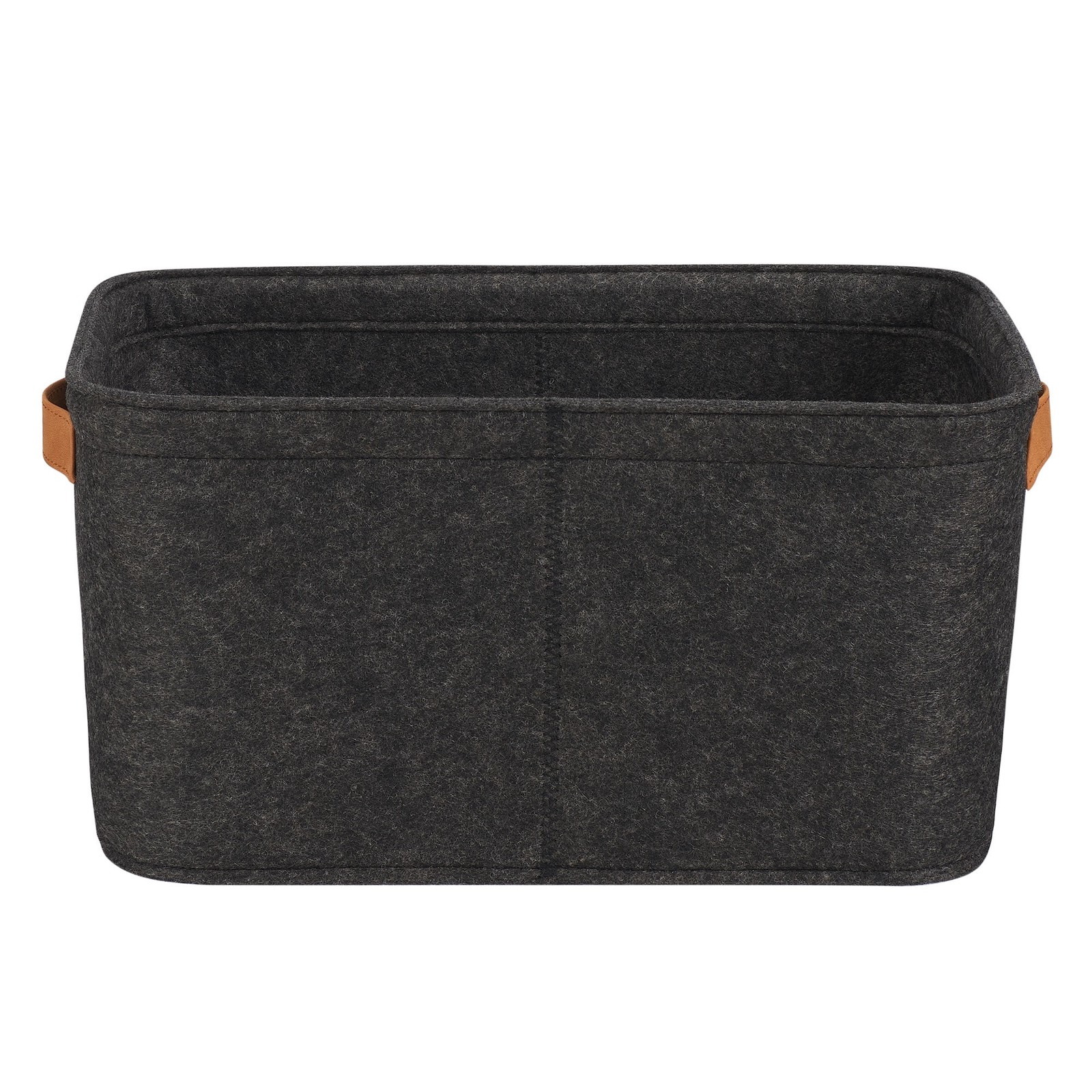 (3 pack Medium Gray Felt Decorative Storage Basket 15 in x 11.02 in x 7.87 in
