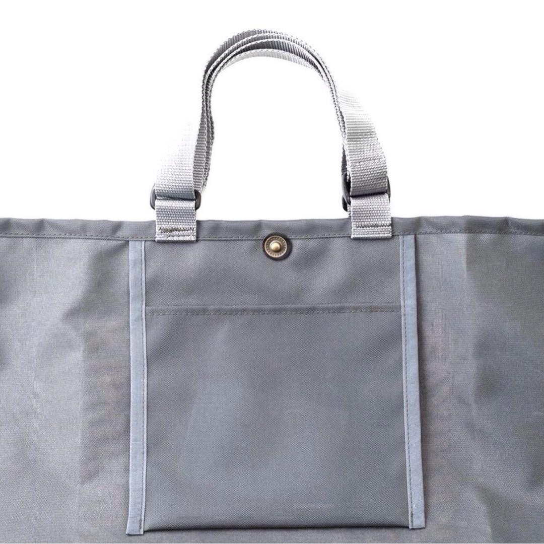 KINOKUNIYA Adjustable Strap Eco Bag Gray Pink 35x35x15cm