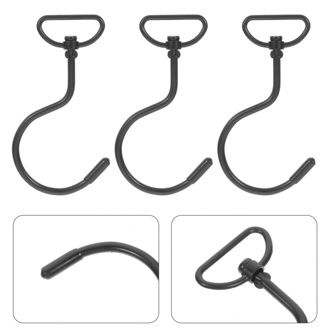 10 Pcs 360° Rotating Metal Hooks No Drill Stainless Steel Swivel S Hook Hange…