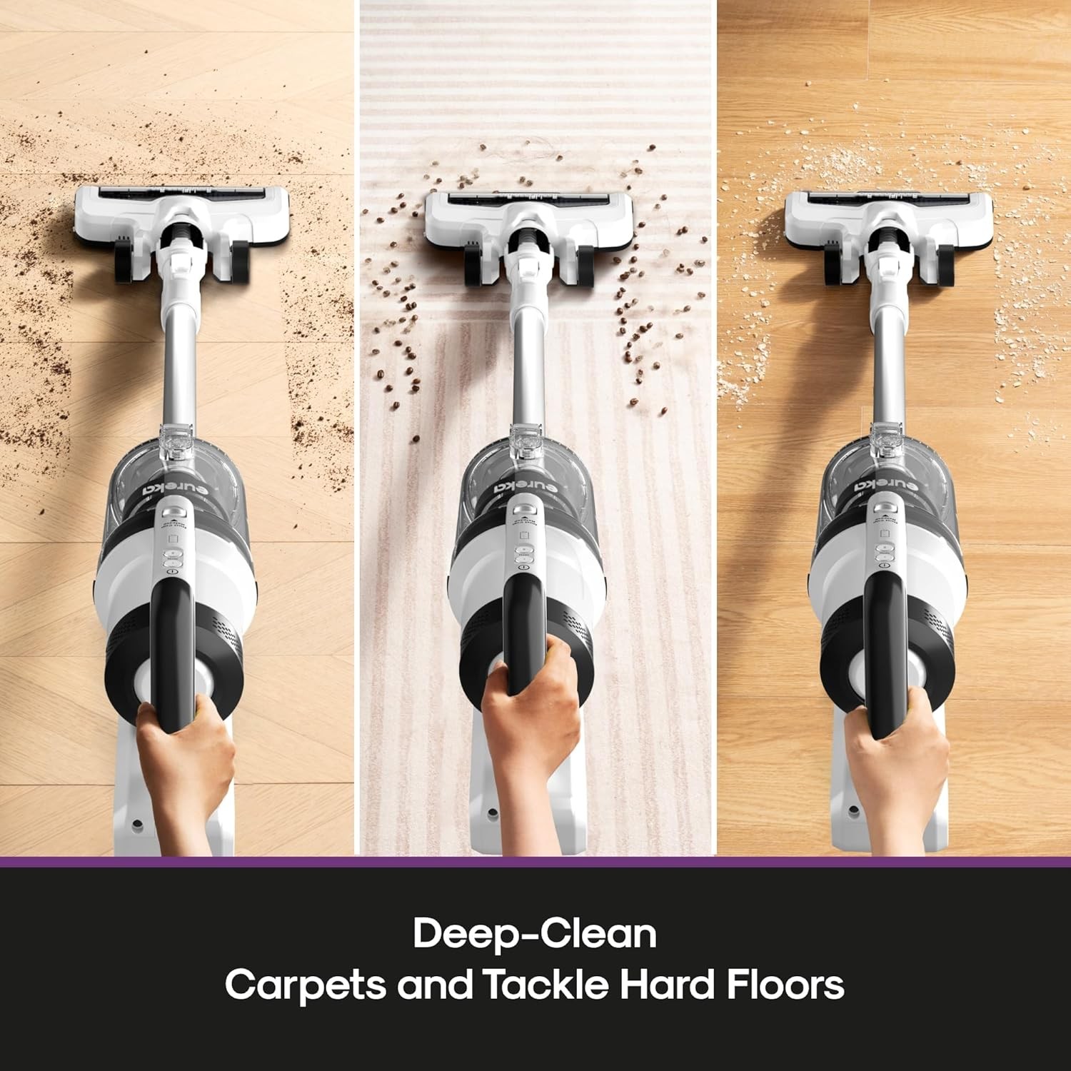 Cordless Vacuum Cleaner Lightweight 5.3 lbs Anti-Tangle Brushroll Up to 40 Mins