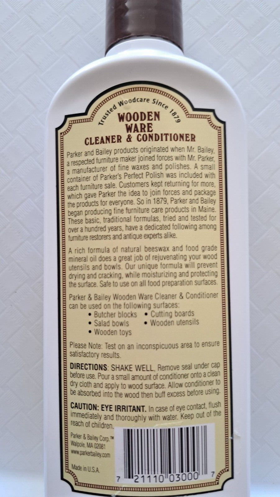 Parker & Bailey Brass Copper Wood Cleaner Polish Kit 8oz New Sealed
