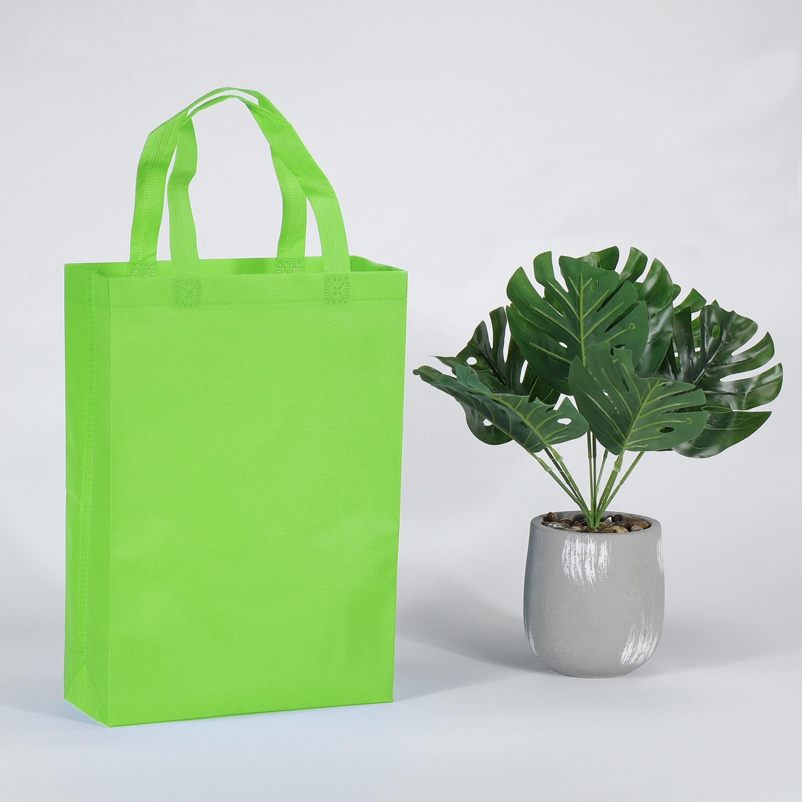 10Pcs 36x25cm Reusable Gift Bag Vertical Style Non-Woven Green