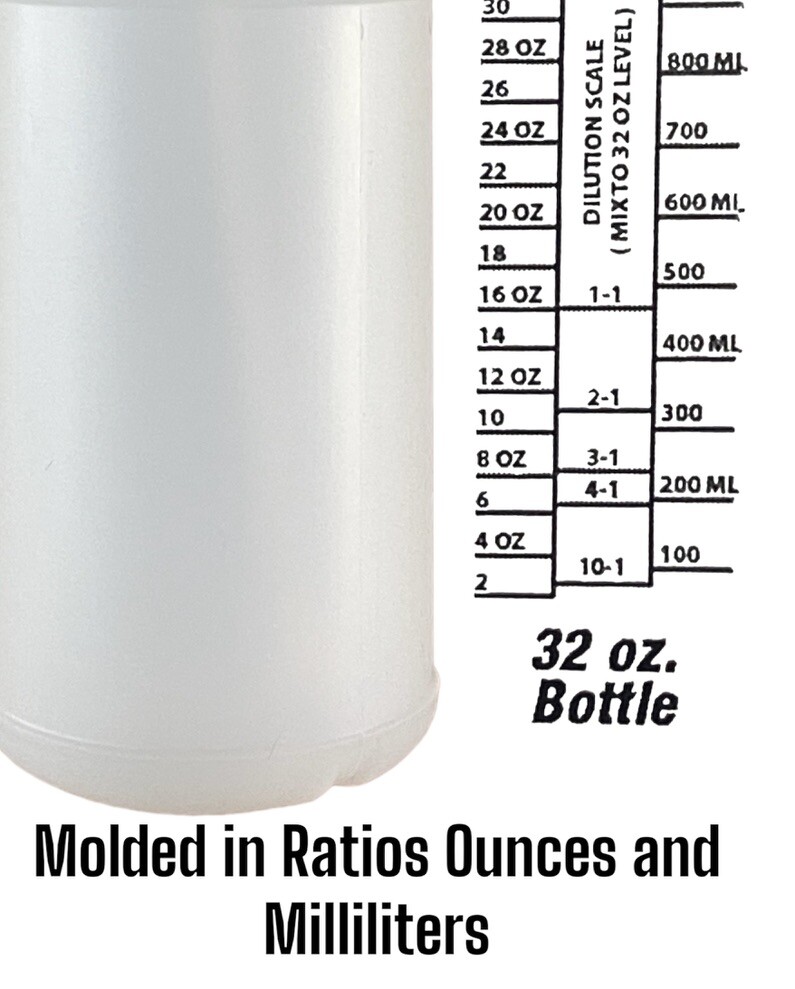 Empty Trigger Spray Bottle 32 OZ Chemical Resistant Heavy Duty Commercial