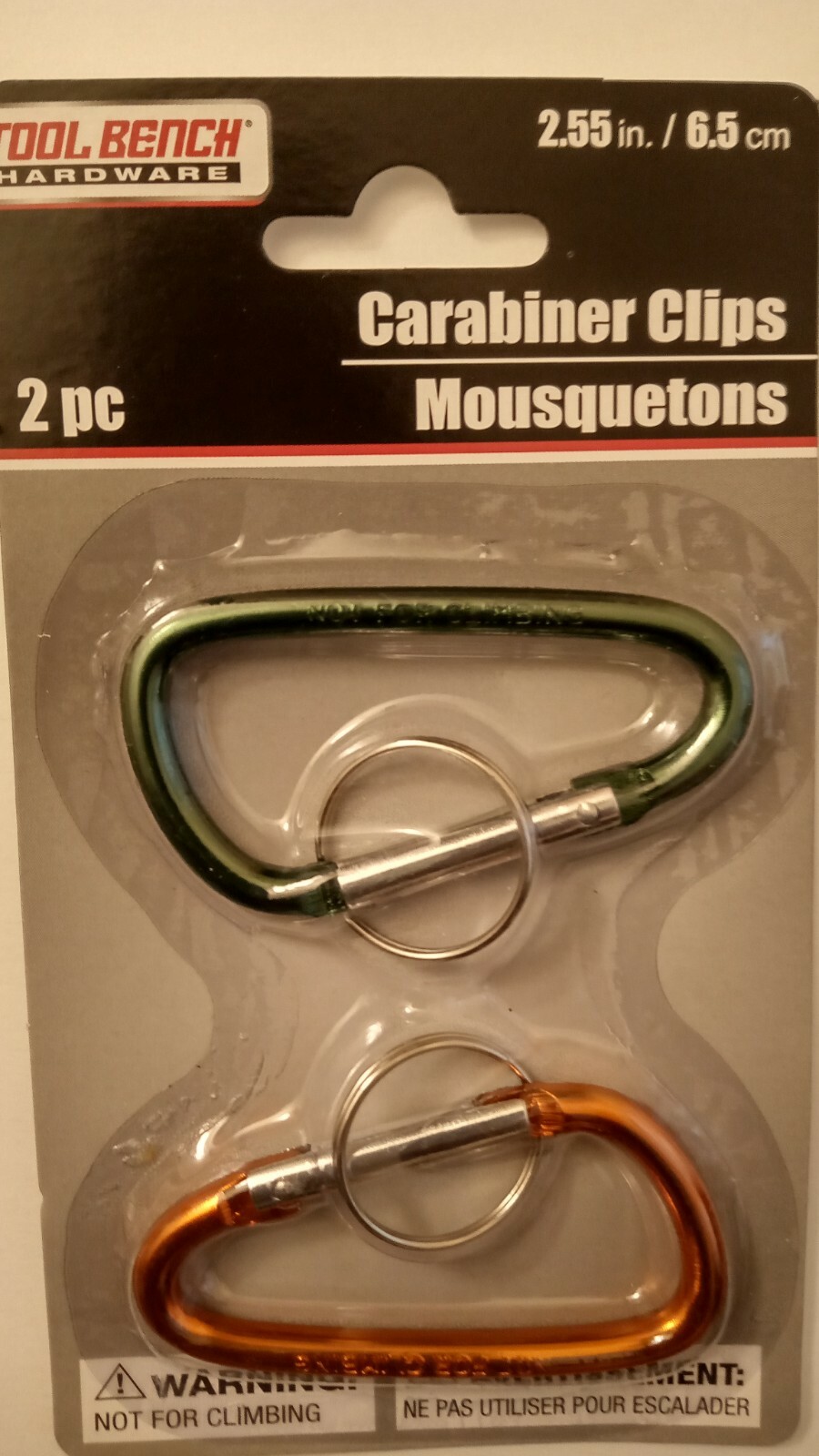 Tool Bench Hardware Caraboner Clips 2pk 2.55 In / 6.5 Cm (bundle of two).