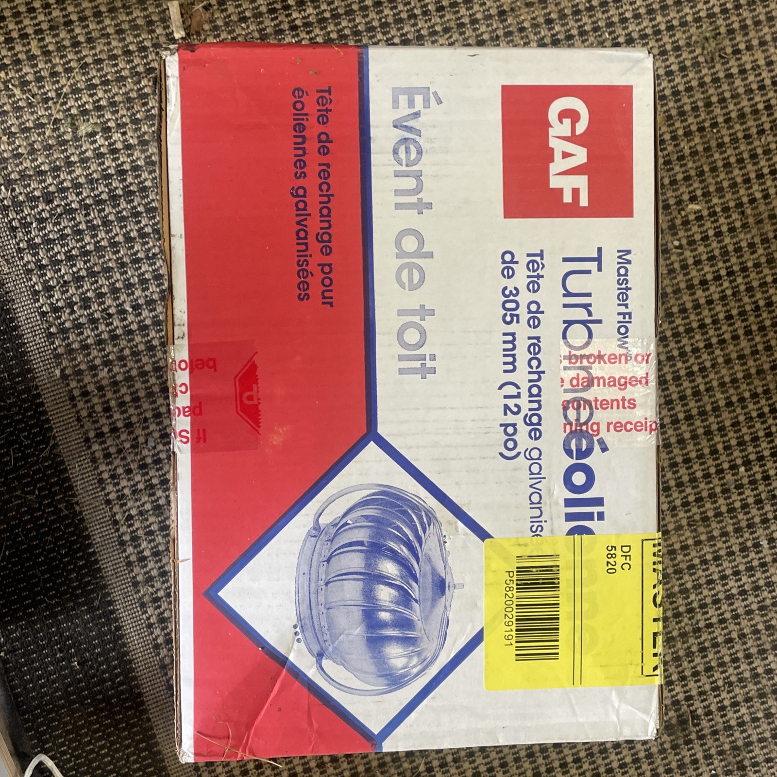 Master Flow GT12E 12″ Galvanized Externally Braced Replacement Turbine Head OB