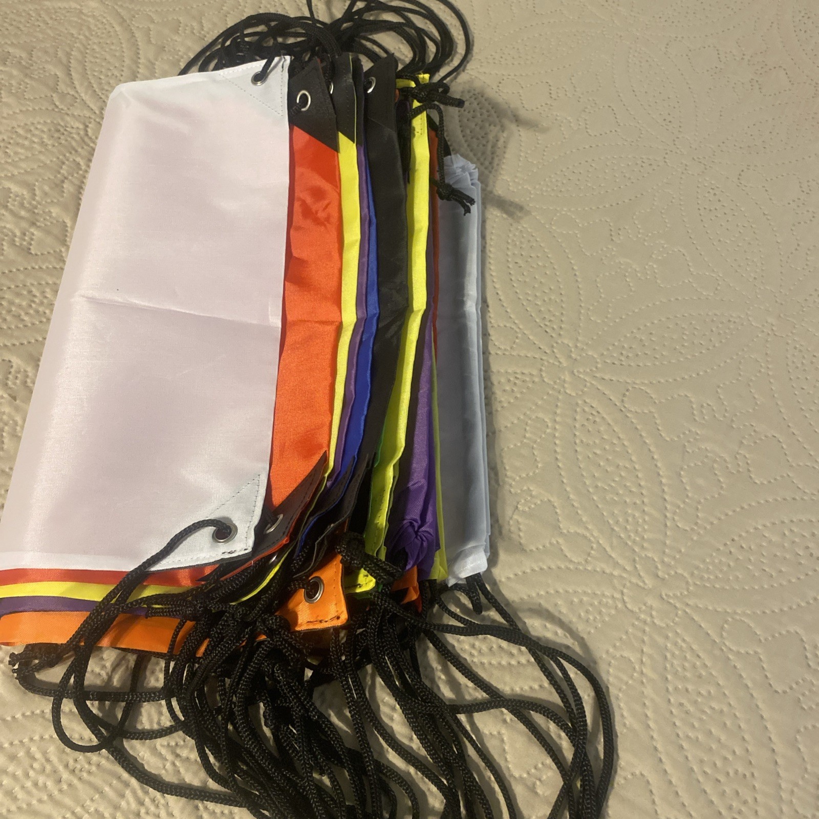 Drawstring Tote Bag Lot Of 10 , Assorted Colors, NEW⭐️