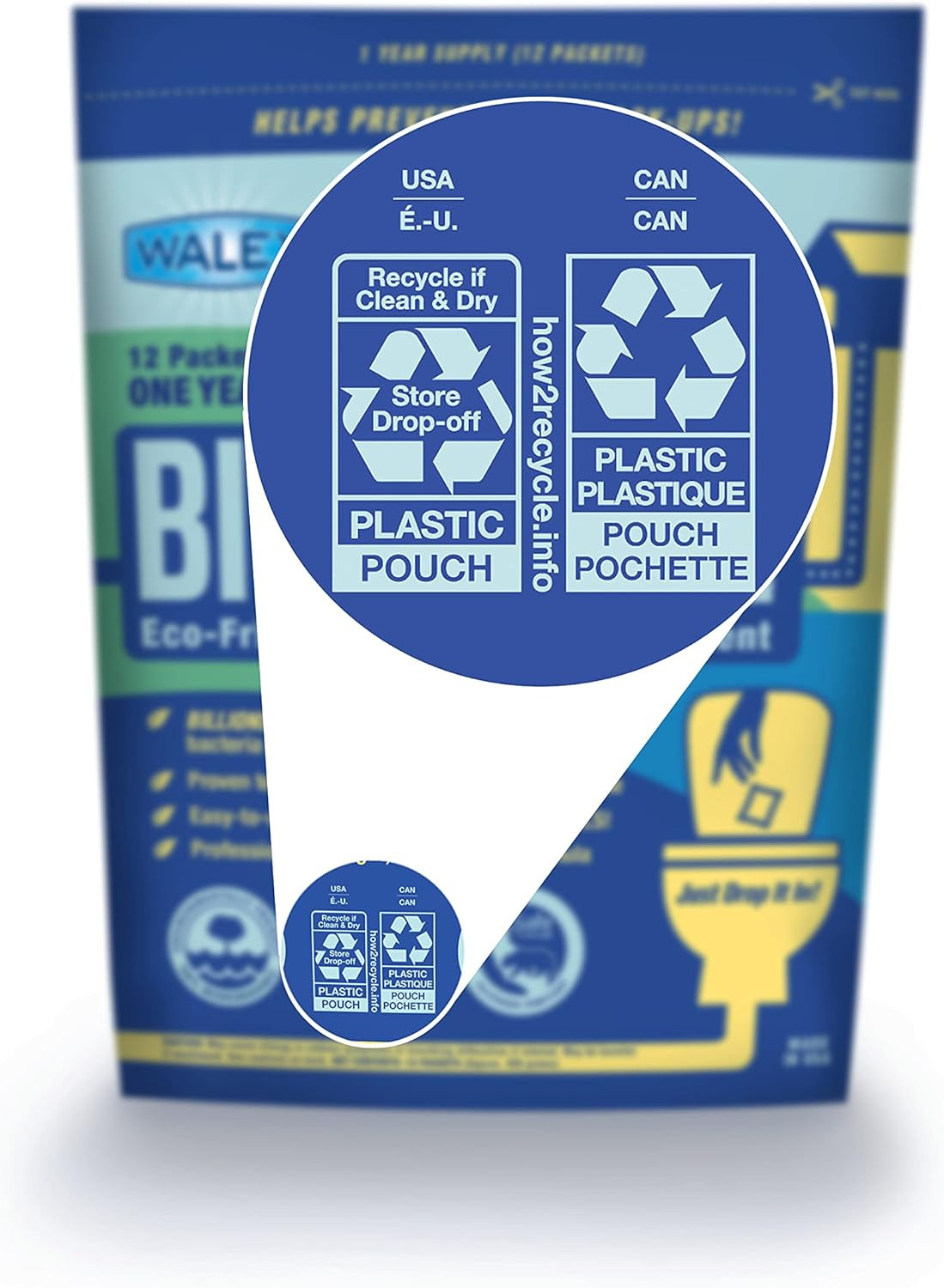 Bio Active Premium Septic Tank Treatment 12 Count Powerful Enzyme Cleaner