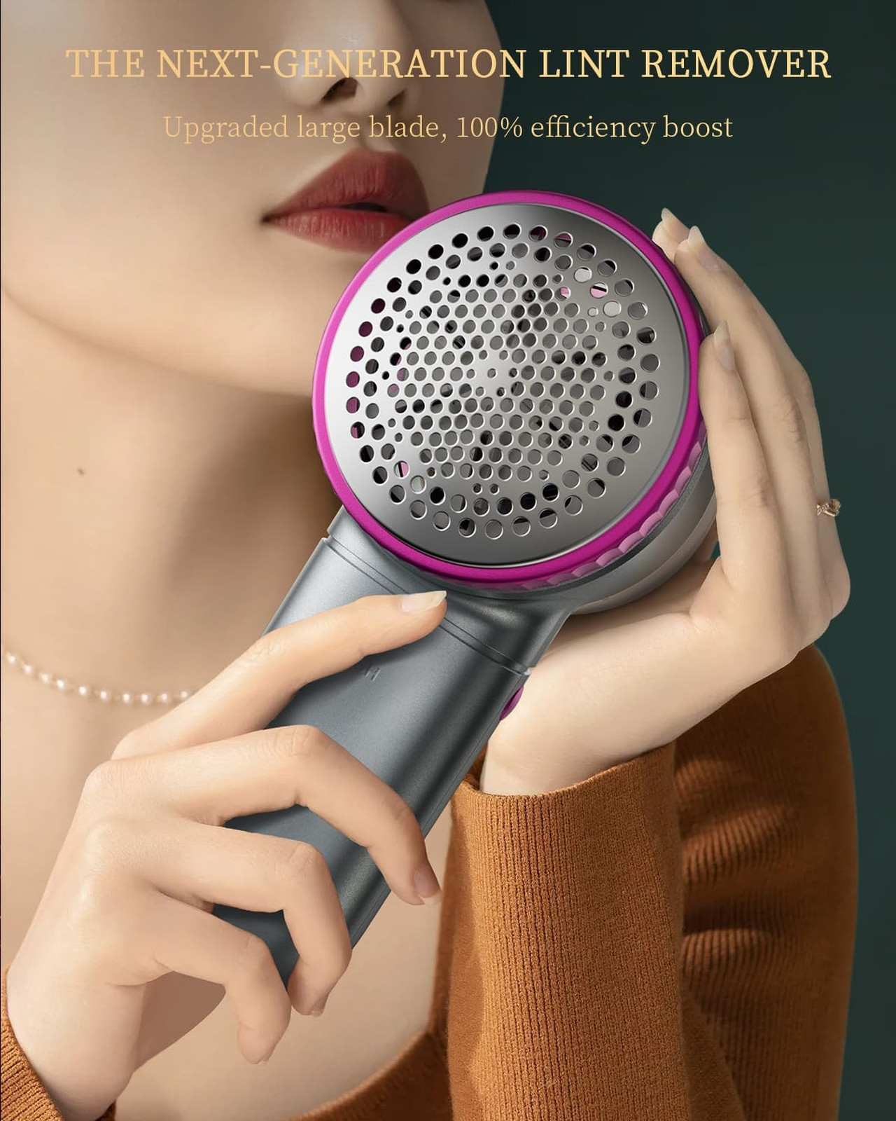 Fabric Shaver with Lint Brush Large Digital Display 3 Speeds Electric Sweater