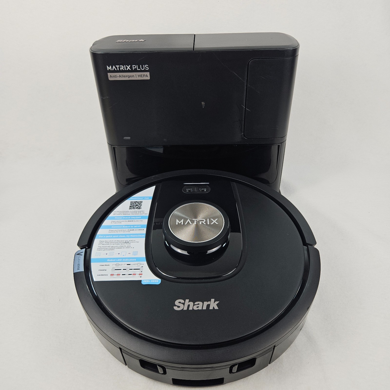 Shark Matrix Plus Vacuum Self-Emptying Robot Home Mapping Hepa Black UR2360EEUS