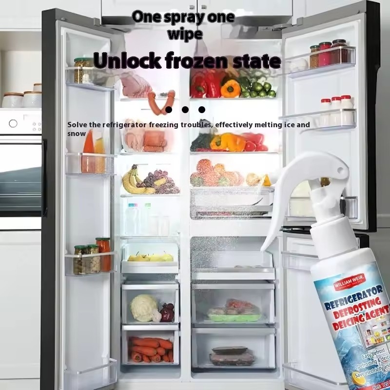 Freezer Defroster Spray 120ml De-Icer Fast Melt Refrigerator Car Windshield Lock