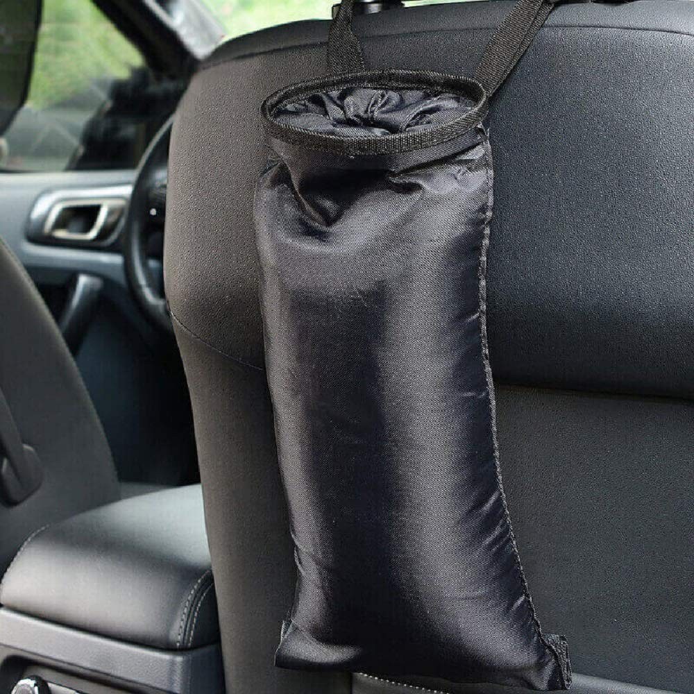 IPELY Universal Car Garbage Bag Back Seat Headrest 1 Count (Pack of 1), Black