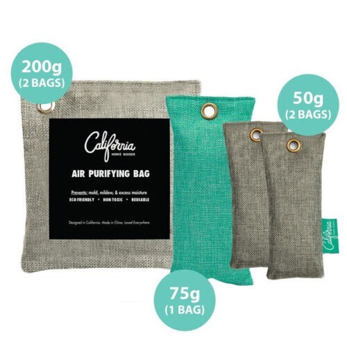 10 PACK (4x200g, 4X50g, 2X75g) BAMBOO CHARCOAL NON TOXIC AIR PURIFYING BAGS