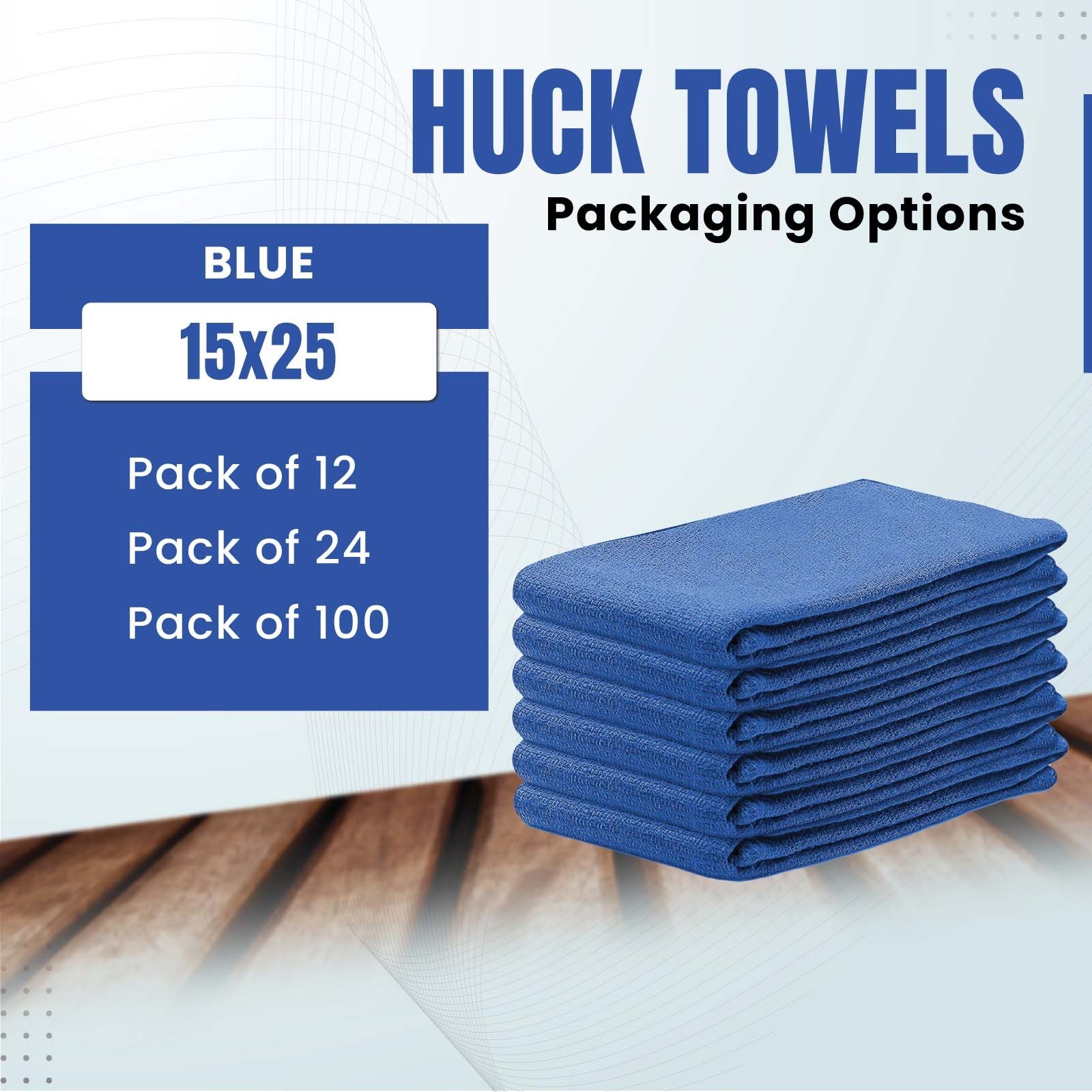 Blue Huck Towels Cleaning Rags – Multi Purpose Cleaning – NEW