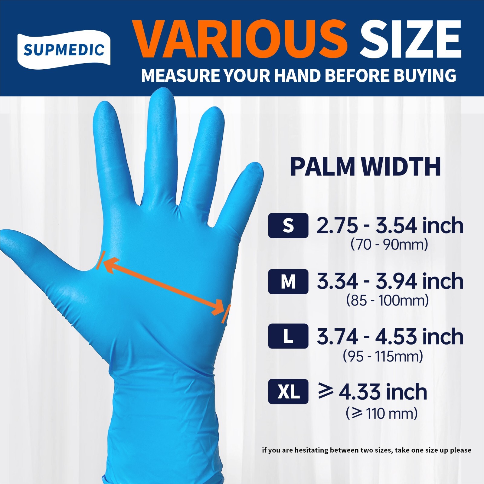 Blue Disposable Nitrile Gloves 3.5 Mil, Powder Free Food-Grade Exam Gloves