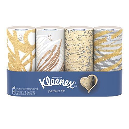 Kleenex Perfect Fit, 50 Count, (4 pack) – Packaging May Vary(Assorted color and