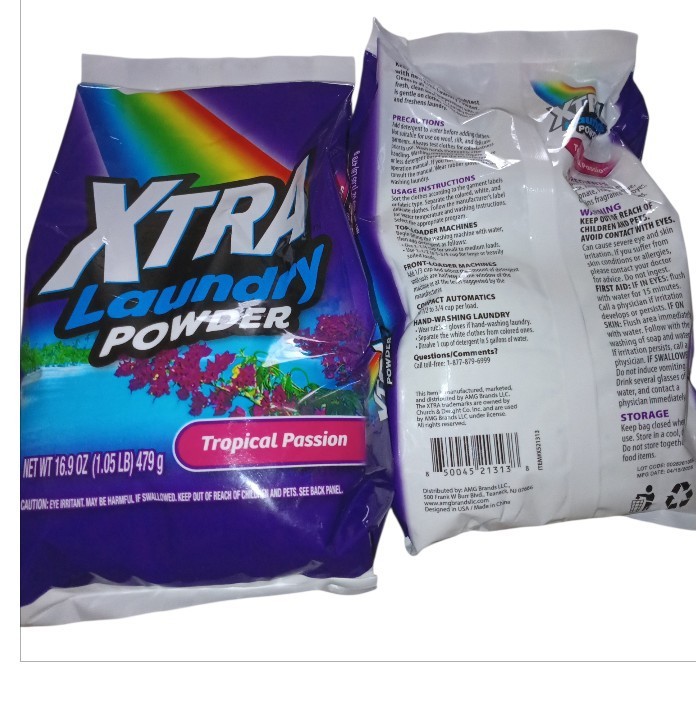 16.9 oz bag of Xtra Laundry Power in the Tropical Passion scent 2 Bags Pks