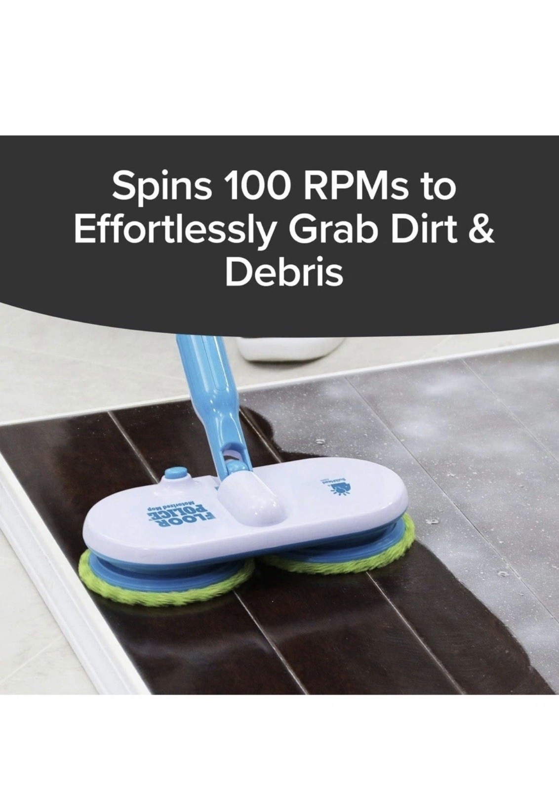 Floor Police Rechargeable Motorized Spinning Floor Mop Original As Seen On TV