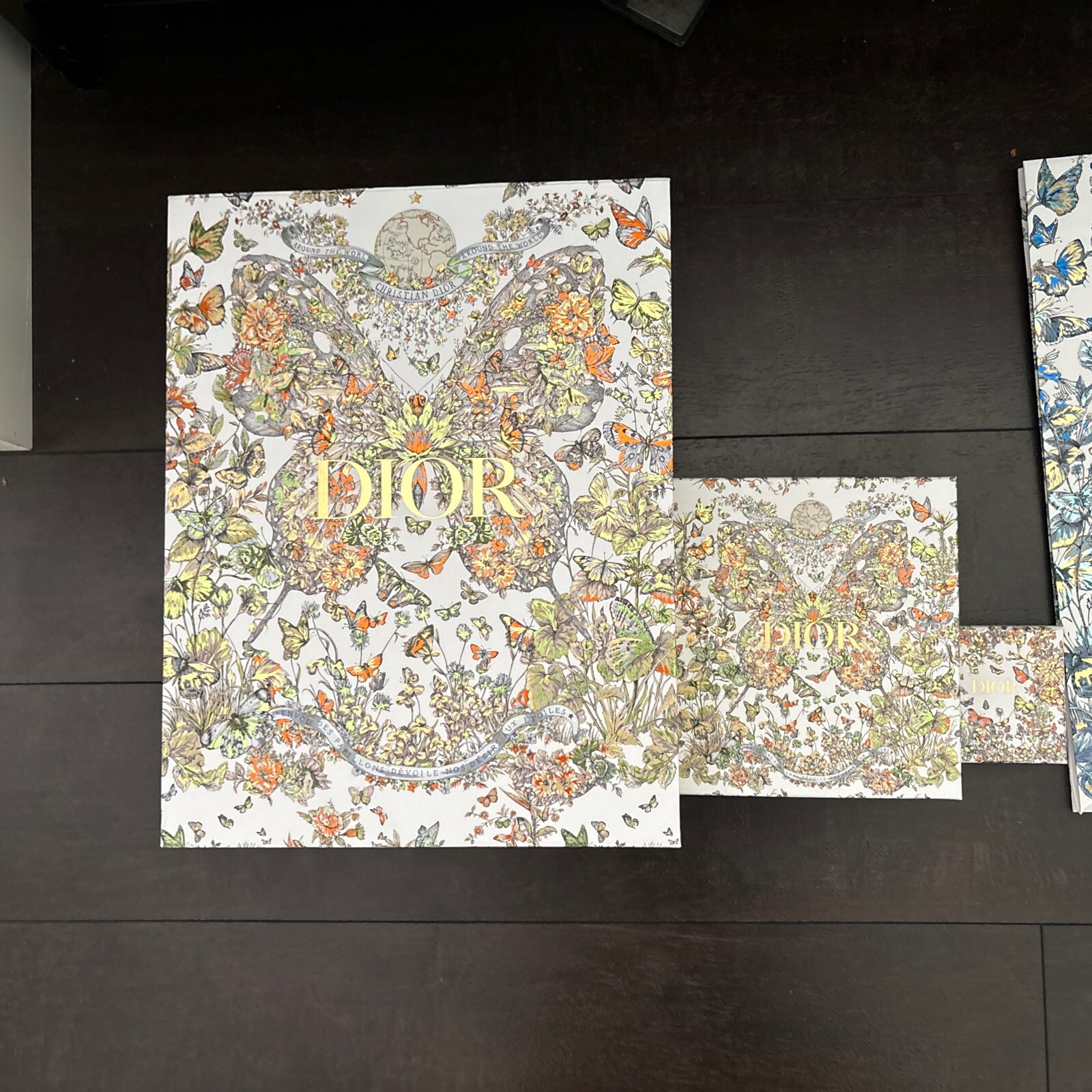 DIOR AUTHENTIC HOLIDAY 2023 SHOPPING BAGS &BOXES LOT VARIOUS SIZES (USED)