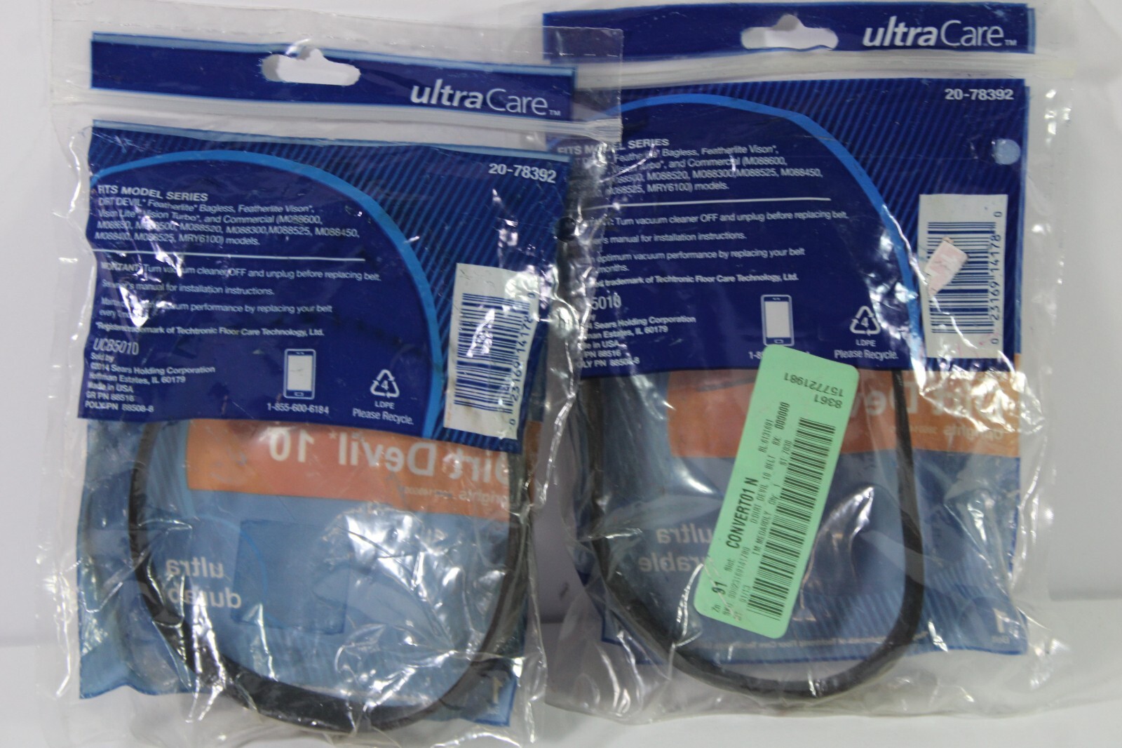 2 Ultra Care Dirt Devil Style 10 Belts