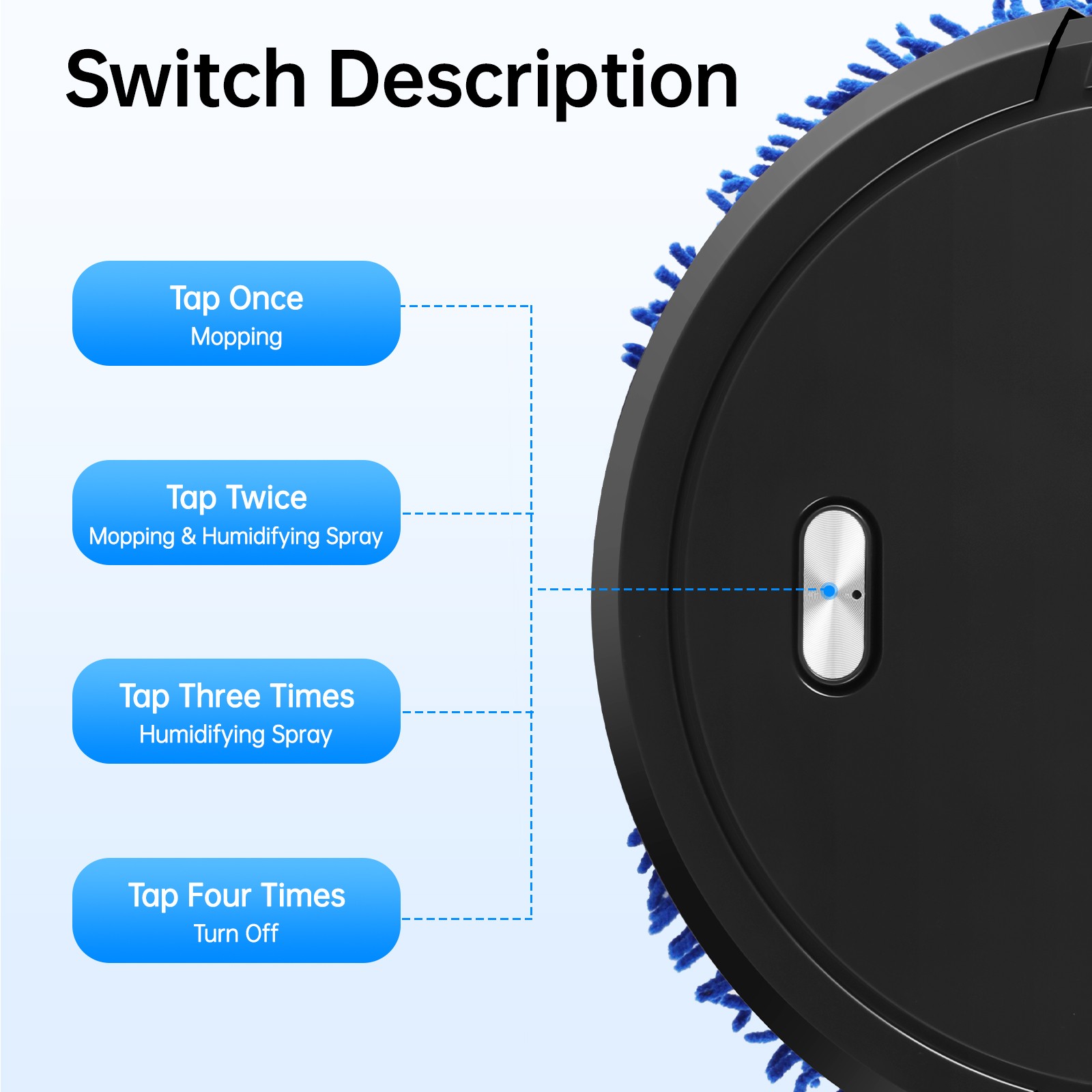 Robot Vacuum Cleaner Sweep And Wet Mopping Floors Smart Sweeping Cleaning Robot