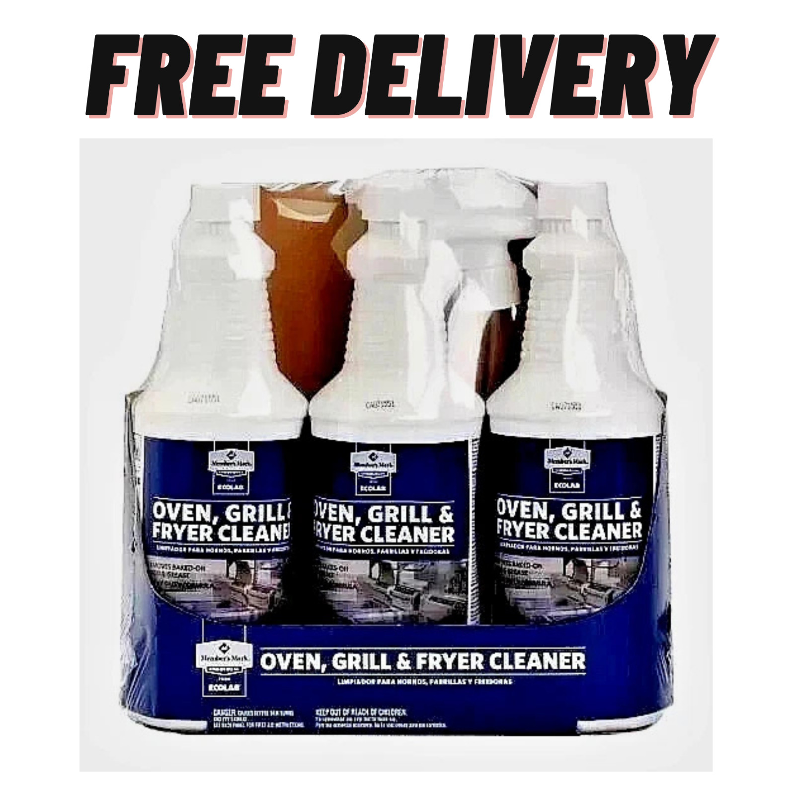 3 PK Restaurant Commercial Oven, Grill and Fryer Cleaner 32 oz. Member Mark