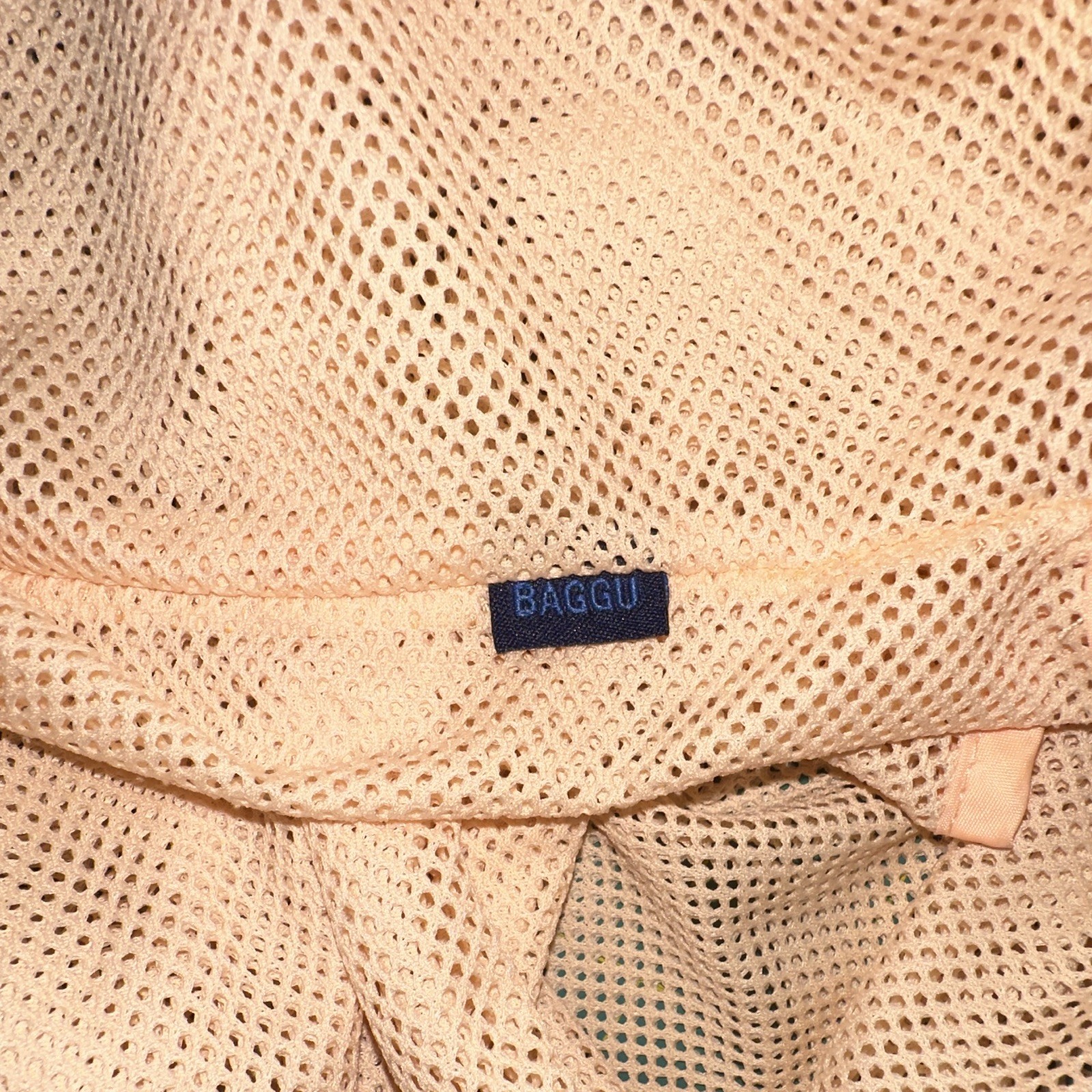 MESH BAGGU Cantaloupe Orange Nylon Reusable Shopping Bag Foldable w/ Zip Pouch